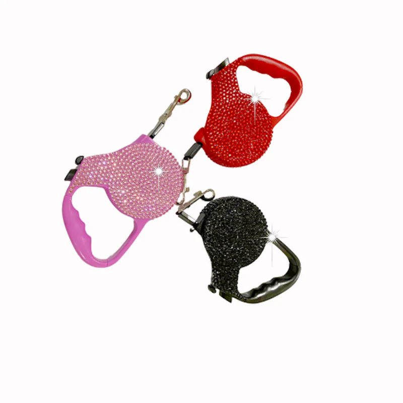 Bling Retractable Dog Leash – 16.4 feet Sparkly Crystal Lead - Image 2