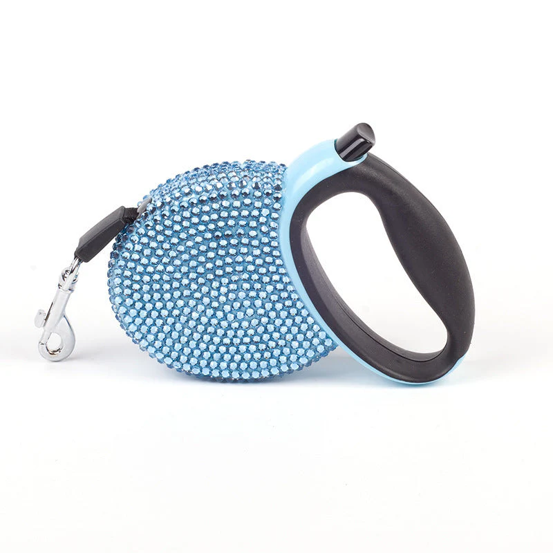 Bling Retractable Dog Leash – 9.8feet Crystal Design - Image 2