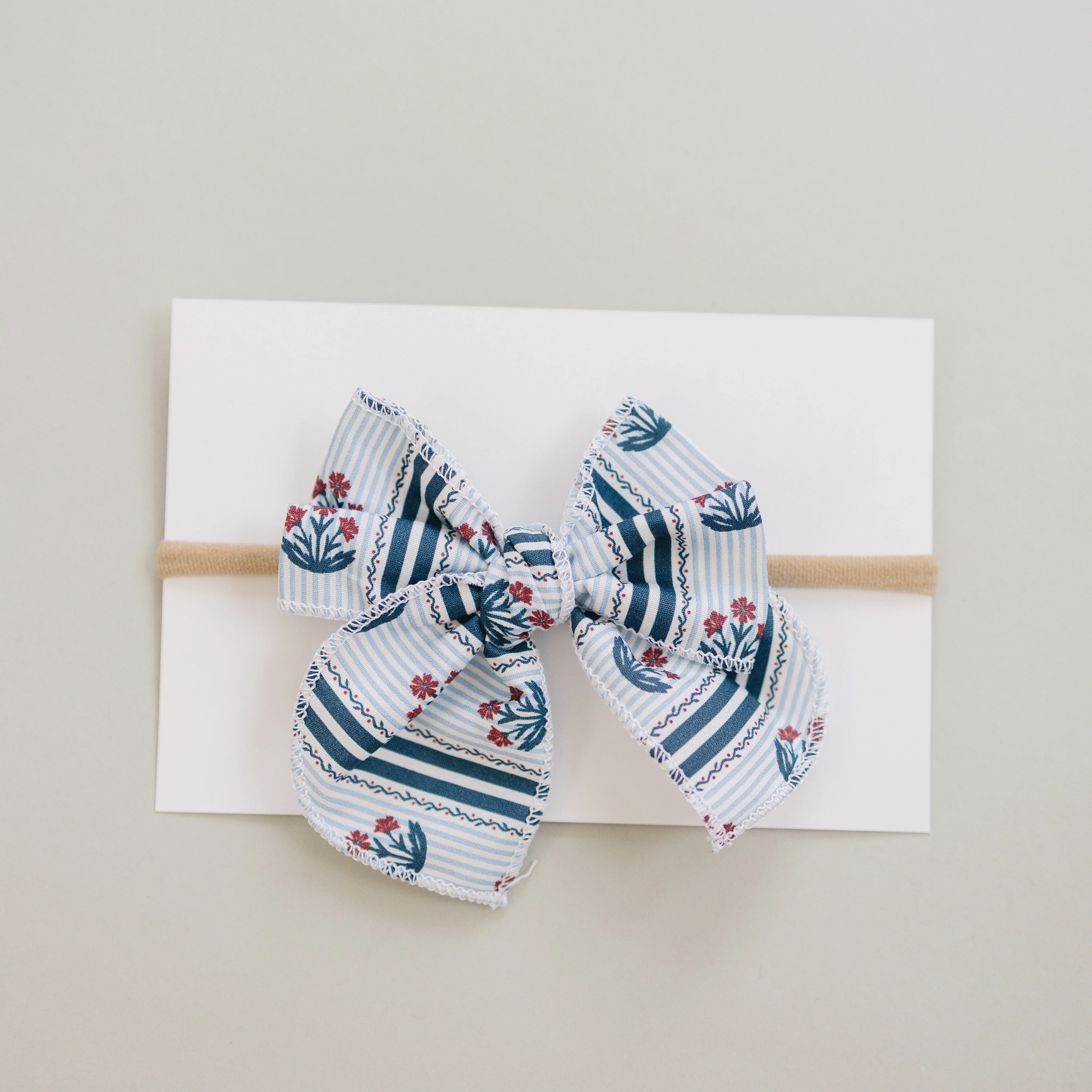 Block Print Hair Bow - Image 3