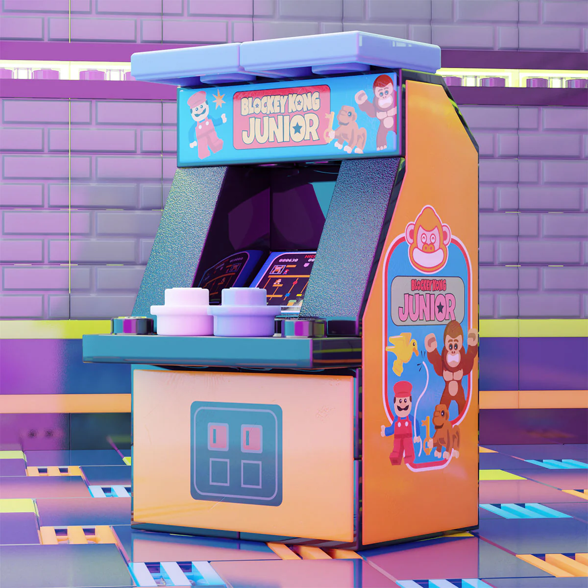 Blockey Kong Jr. - Custom Arcade Machine made using LEGO parts - Image 2