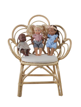 Blossom Dreams Girls Bedroom Rattan Decorative Flower Chair - Image 2