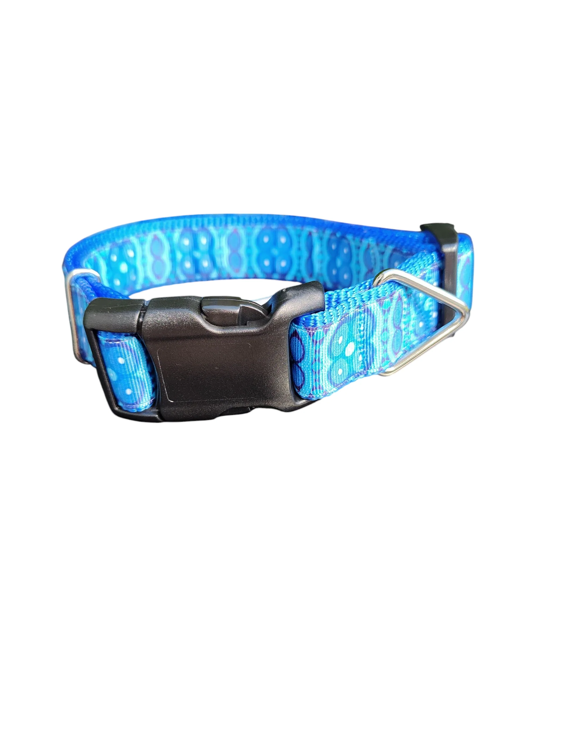 Blue African Tribal Nylon Dog Collar - Image 2