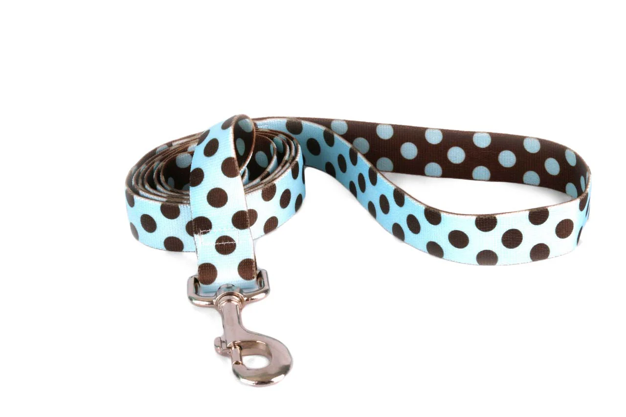 Blue and Brown Polka Dot Dog Leash - Image 2