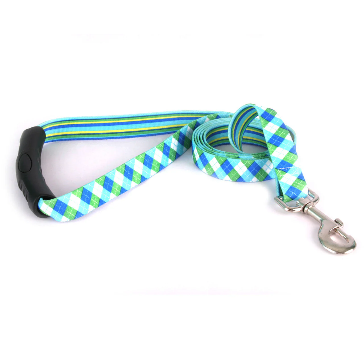 Blue and Green Argyle Dog Leash - Image 3