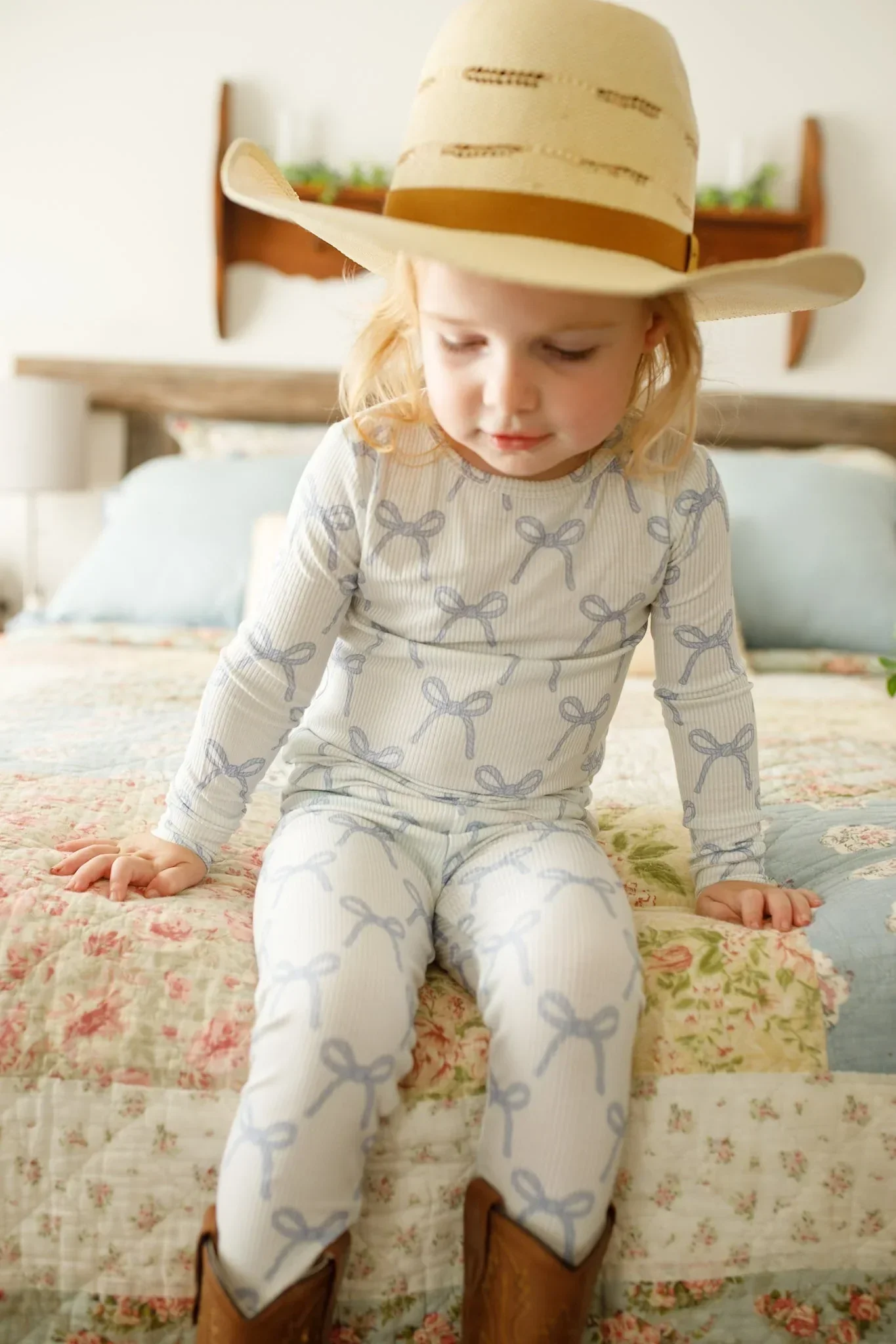 Blue Belle 2pc Ribbed Bamboo Pajamas - Image 11