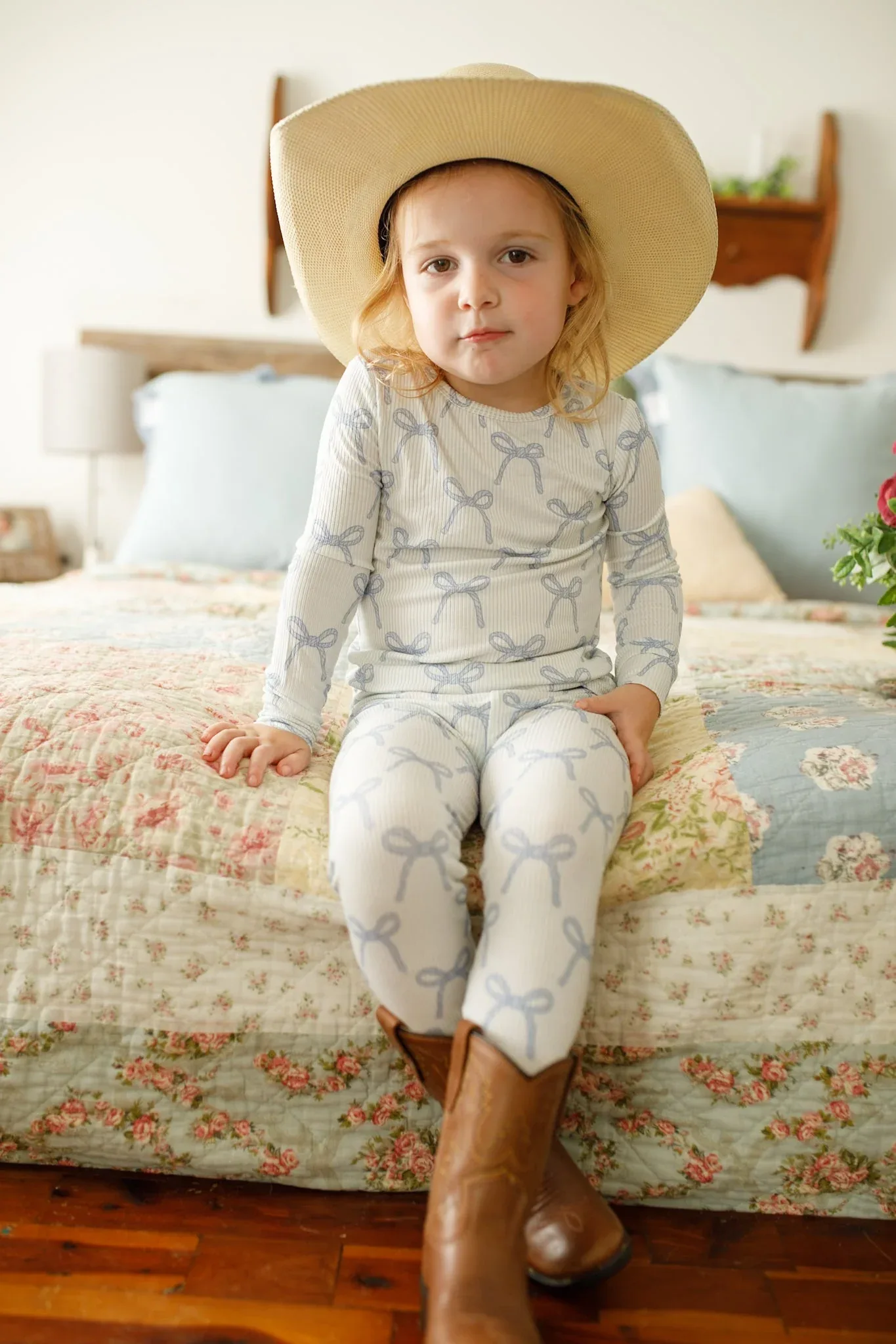 Blue Belle 2pc Ribbed Bamboo Pajamas - Image 17