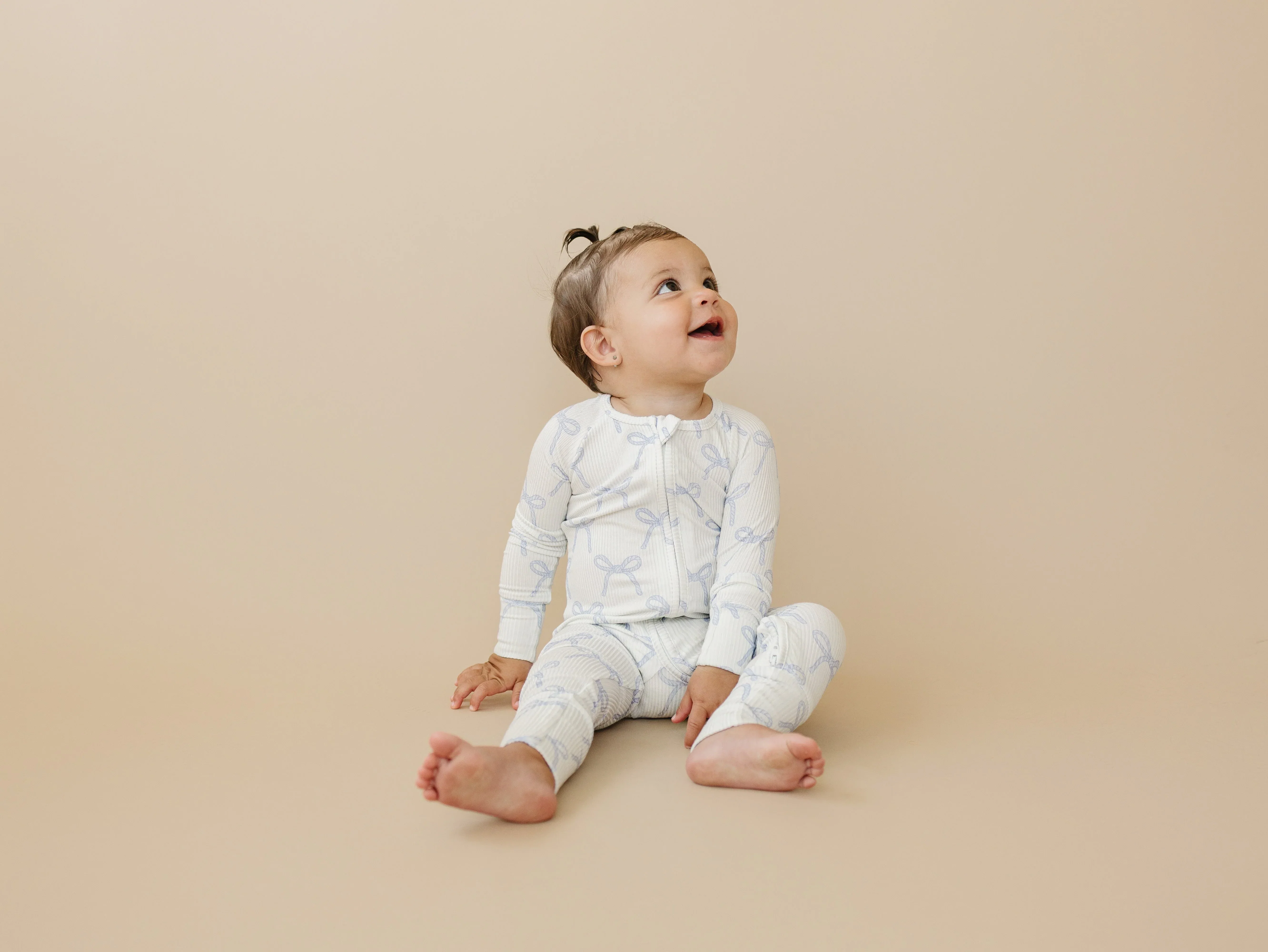 Blue Belle Ribbed Bamboo Zippy Pajamas - Image 10