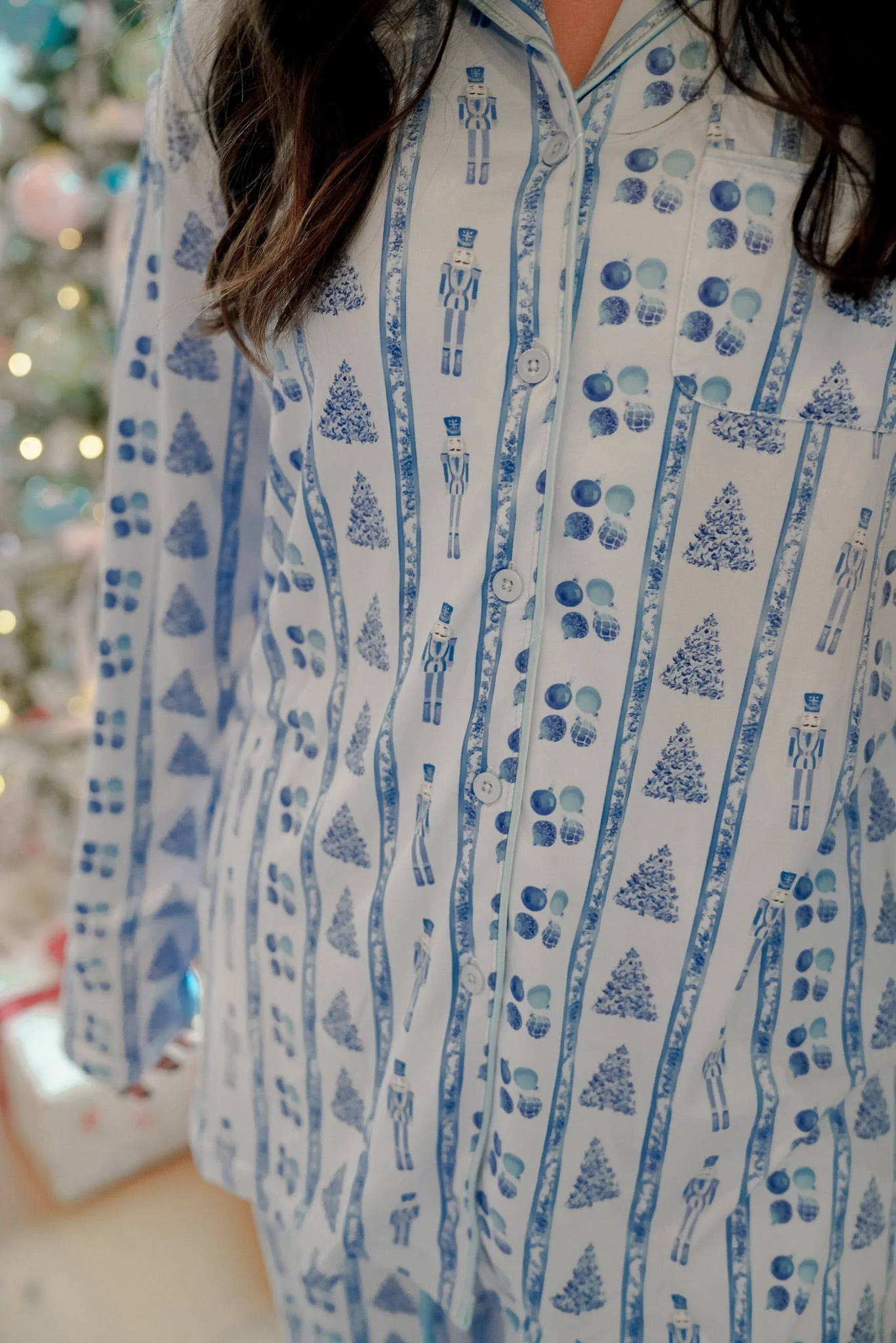 Blue Christmas - Long Pajama Set - Image 6