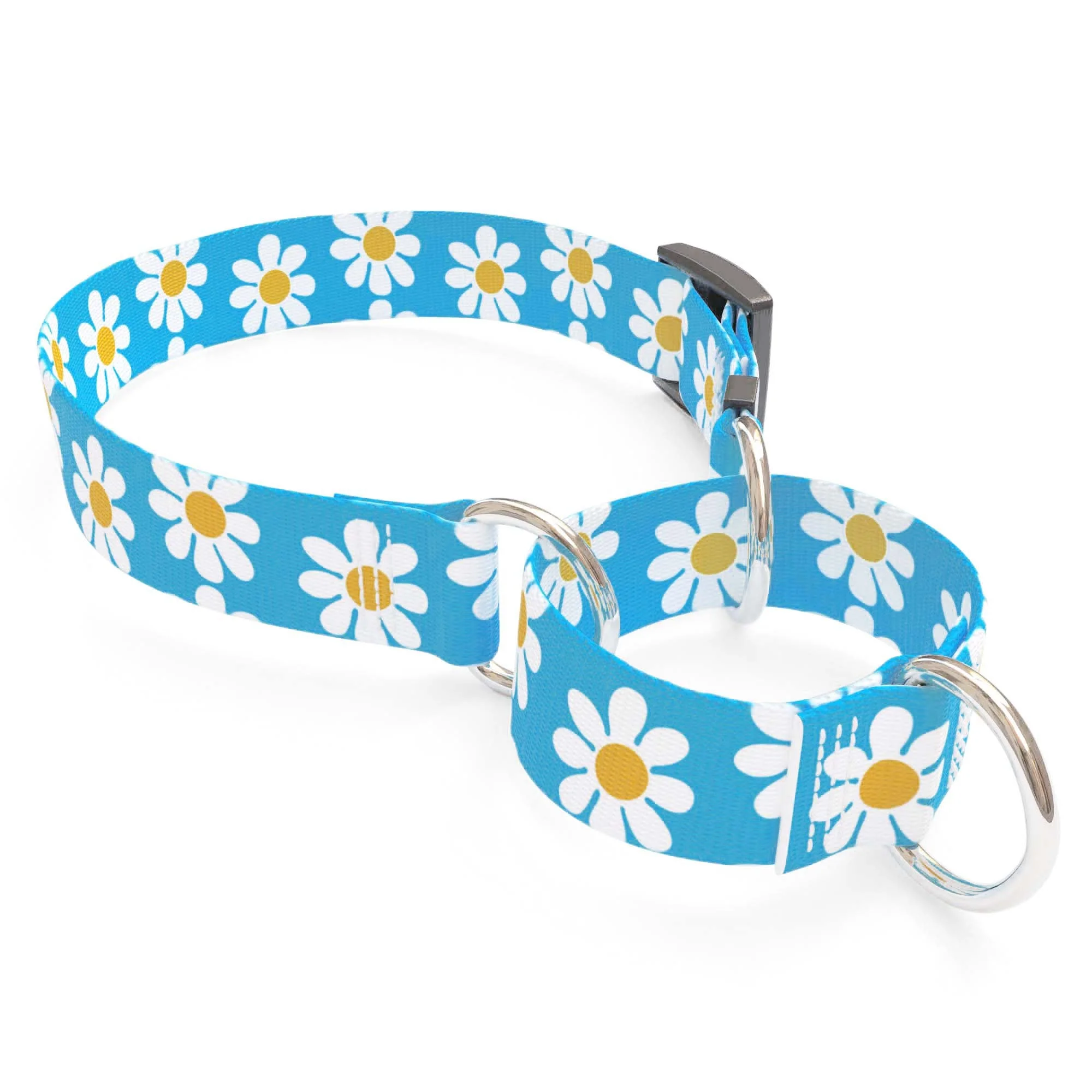 Blue Daisy Dog Collar - Image 3
