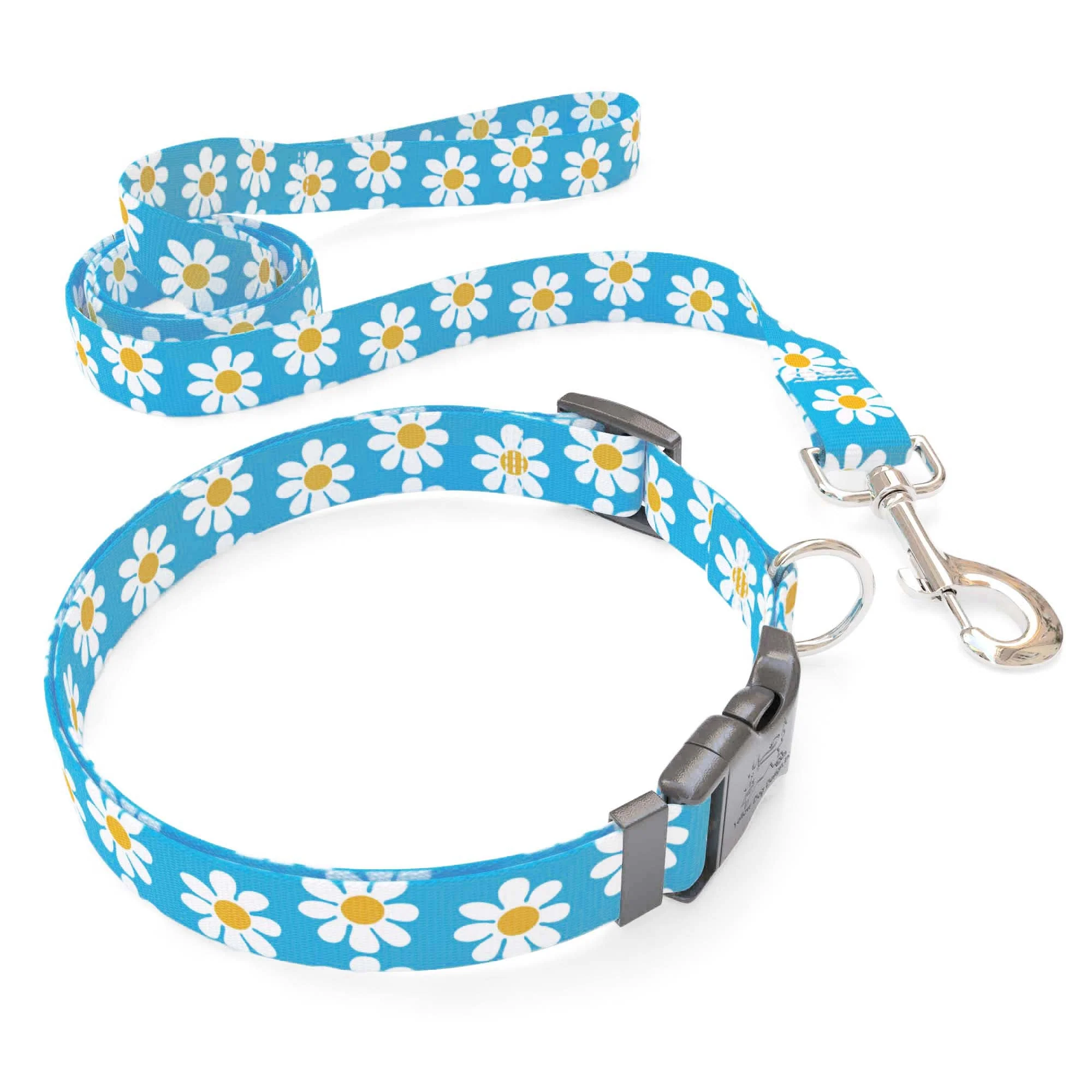Blue Daisy Dog Collar - Image 4