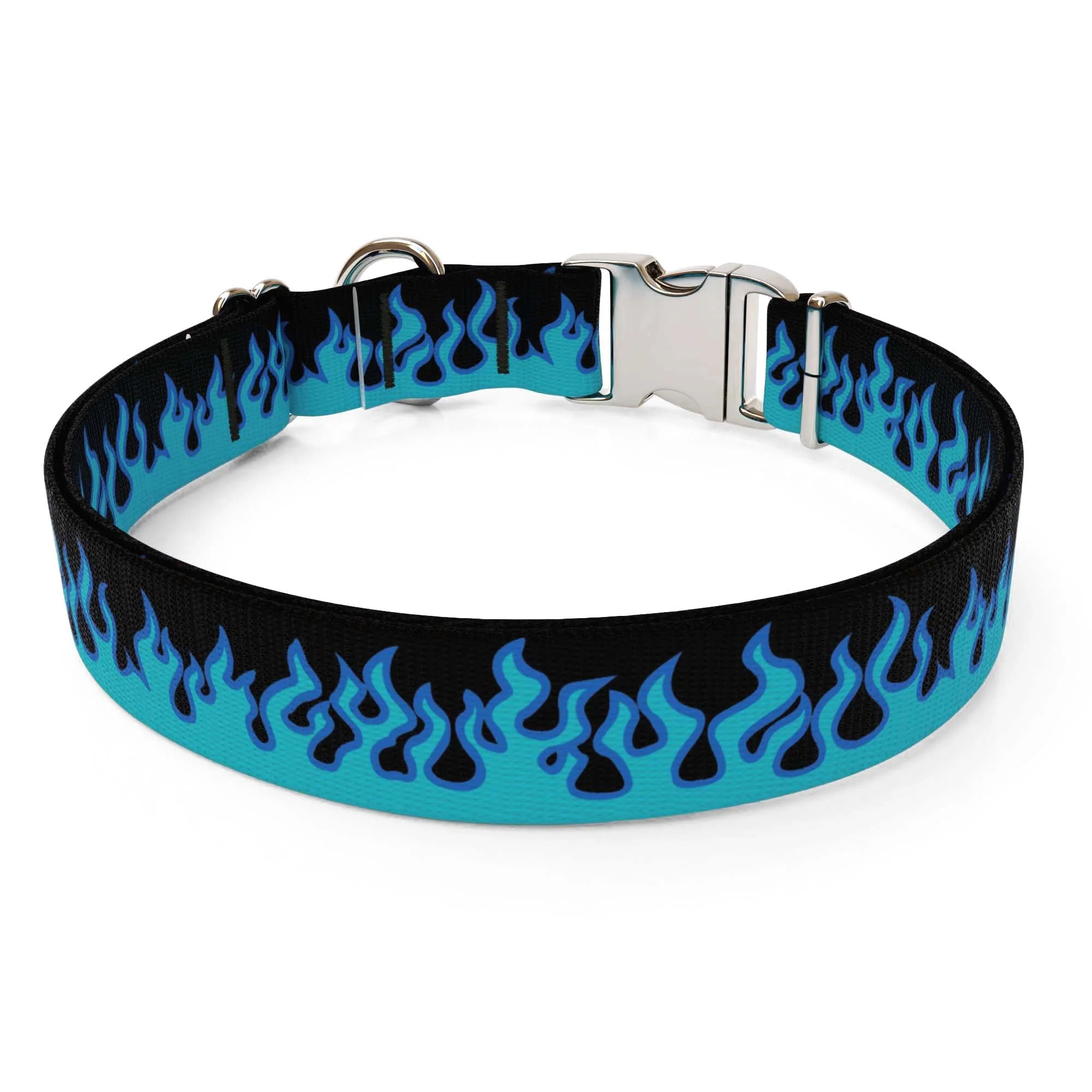 Blue Flames Dog Collar - Image 2
