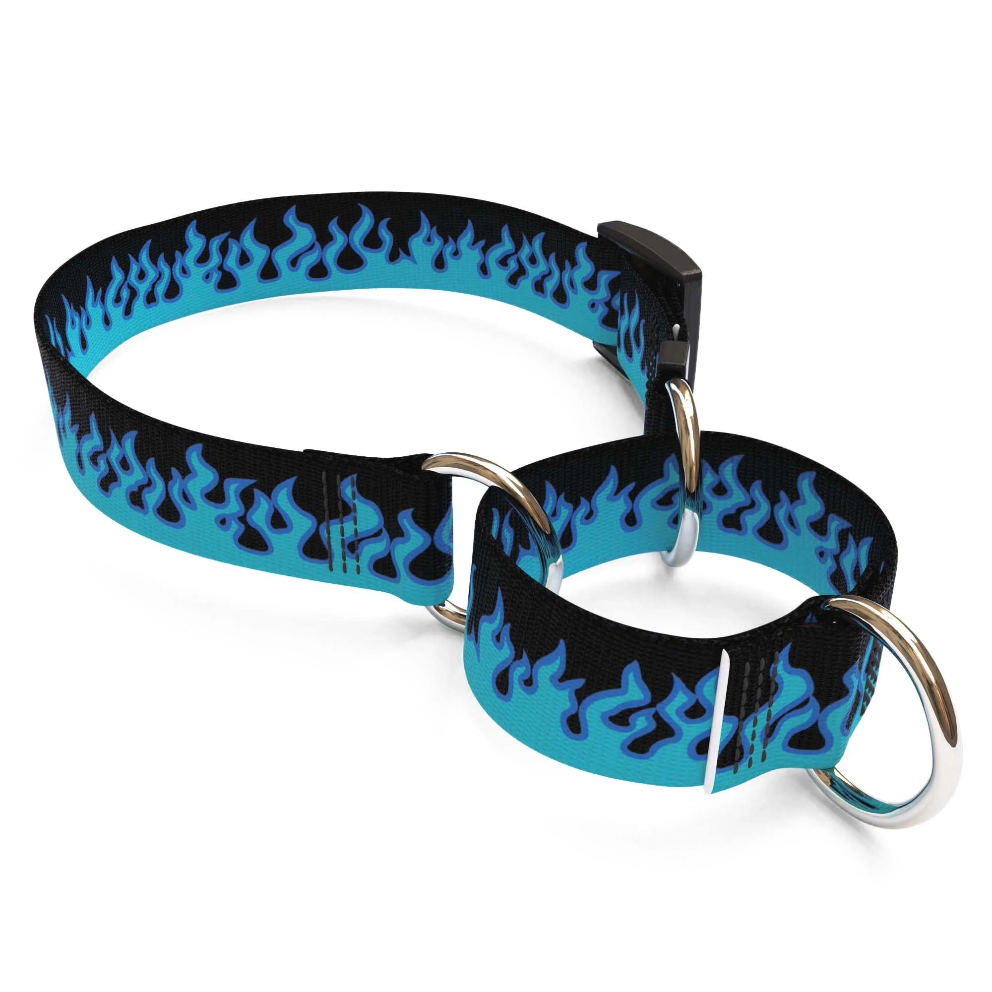 Blue Flames Dog Collar - Image 3