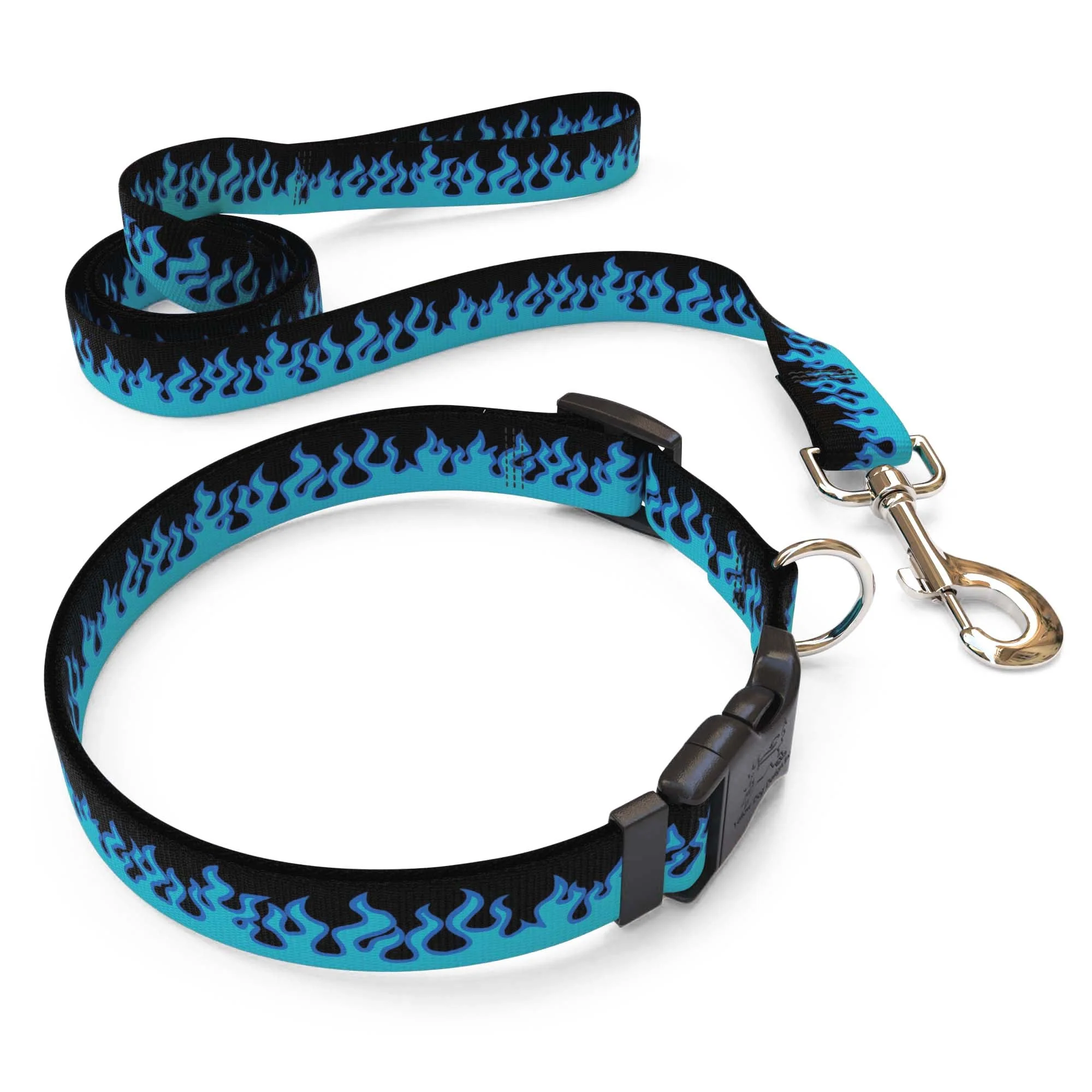 Blue Flames Dog Collar - Image 4