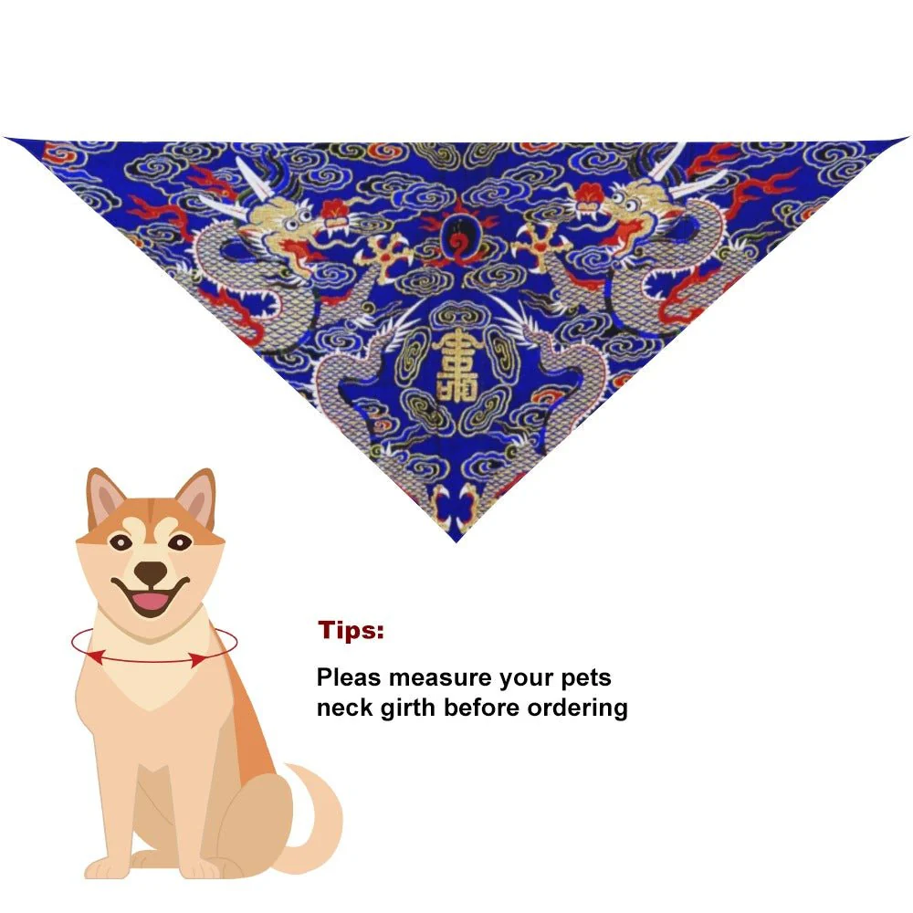 Blue Imperial Dragon Pet Scarf - Image 2