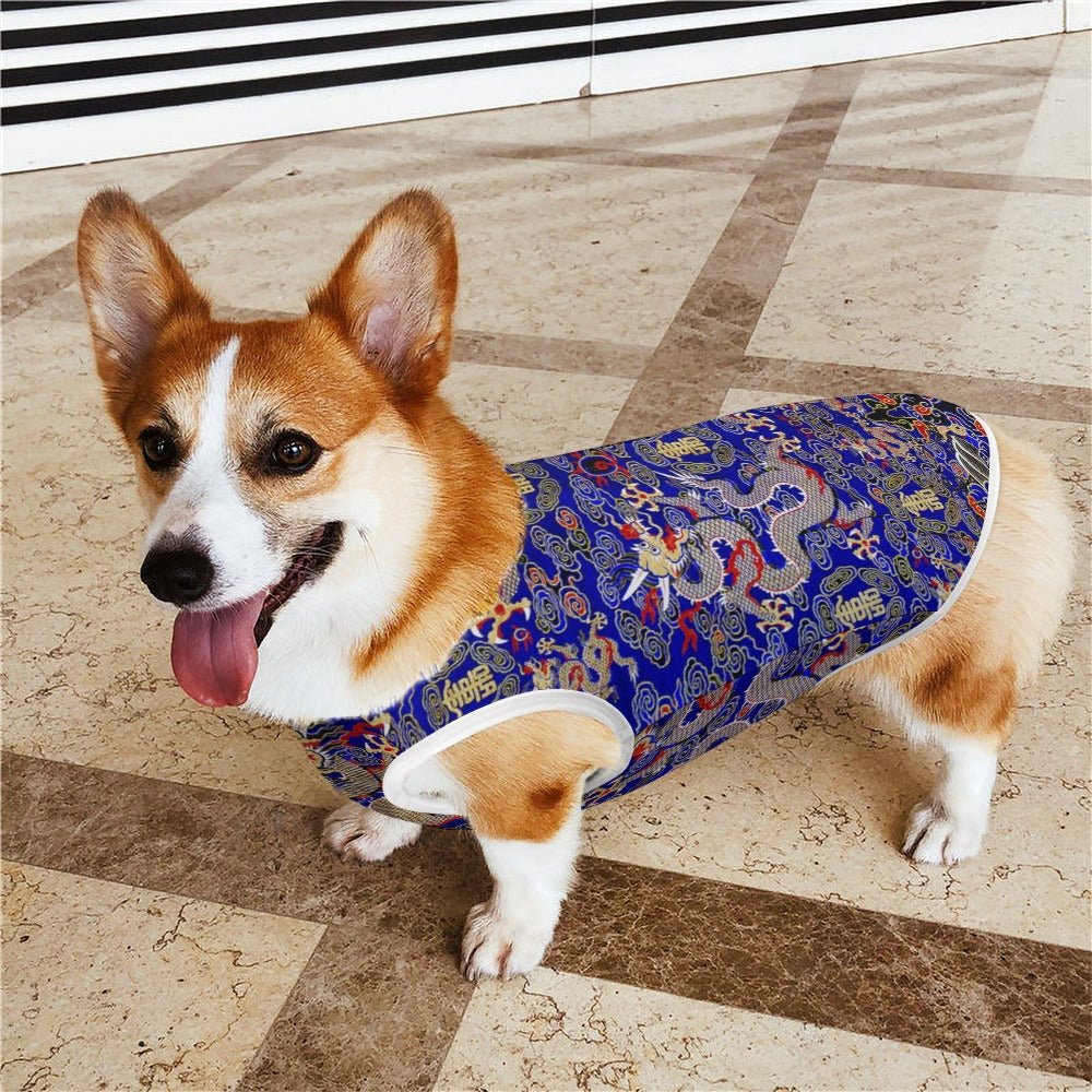 Blue Imperial Dragon Pet Vest - Image 2