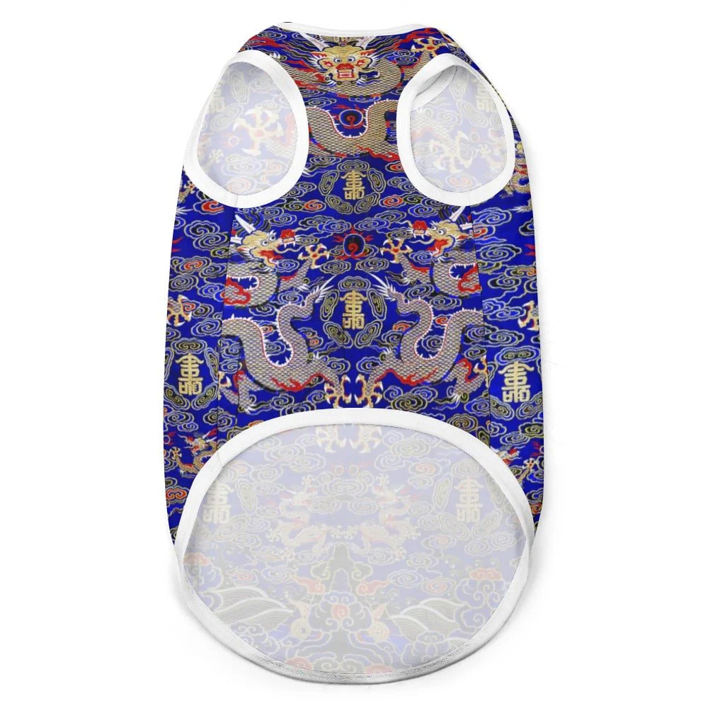 Blue Imperial Dragon Pet Vest - Image 3