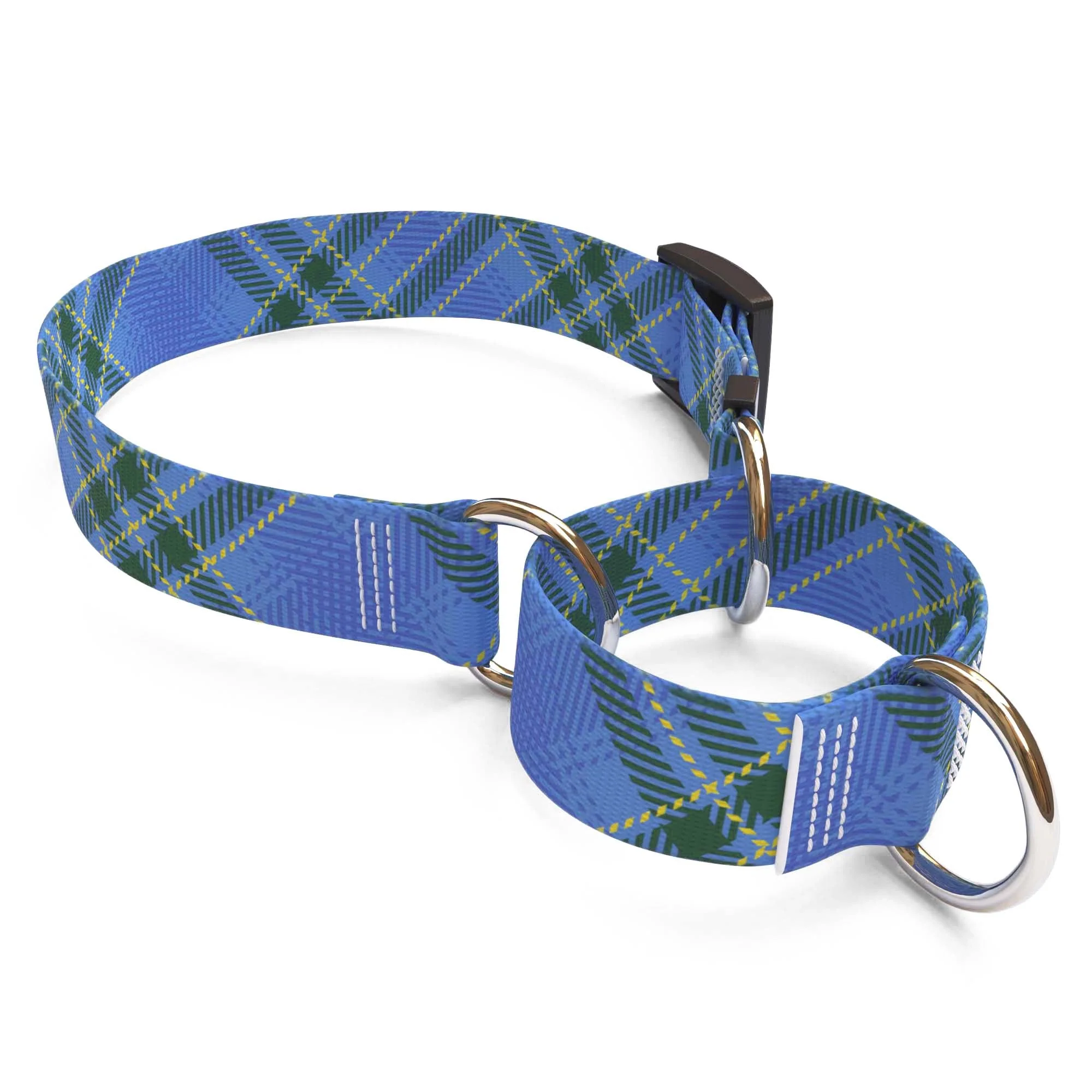 Blue Kilt Plaid Dog Collar - Image 3