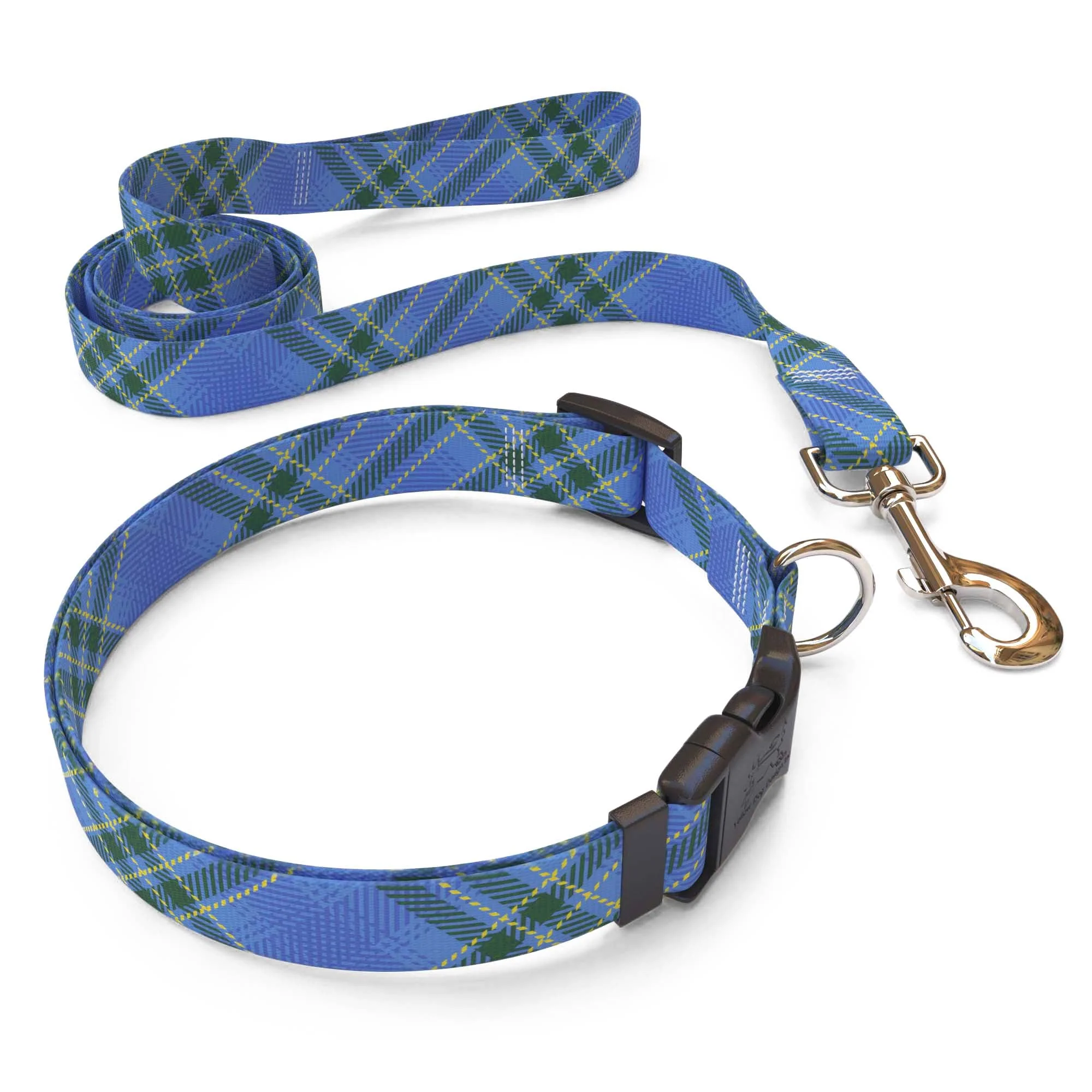 Blue Kilt Plaid Dog Collar - Image 4
