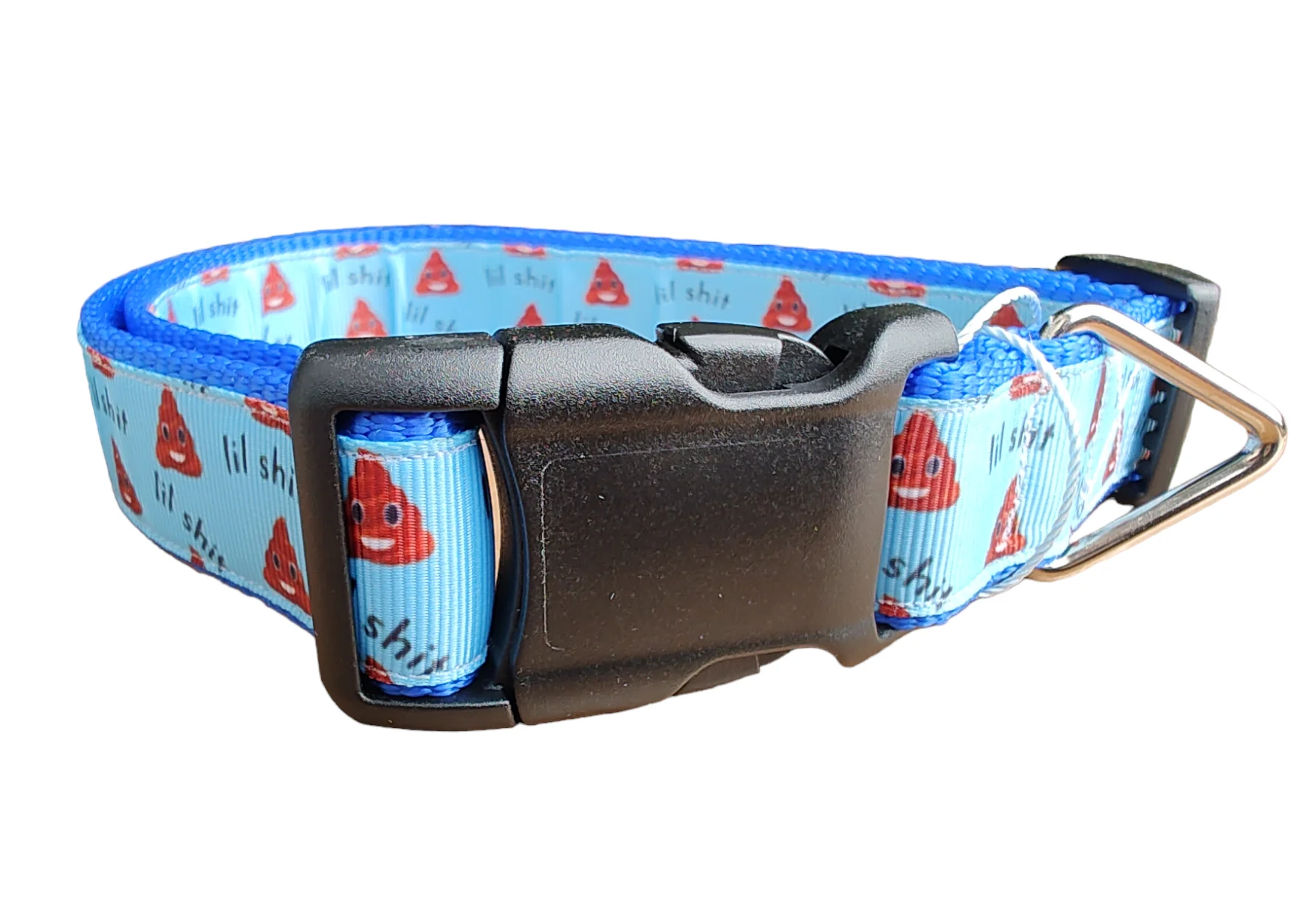 Blue Lil Shit Nylon Dog Collar MD, LG, XL, Leash - Image 4