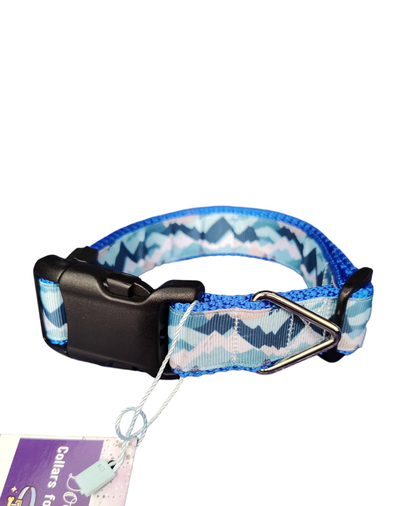 Blue Mountains Blue Nylon Dog Collar MD, LG, XL, Leash - Image 2