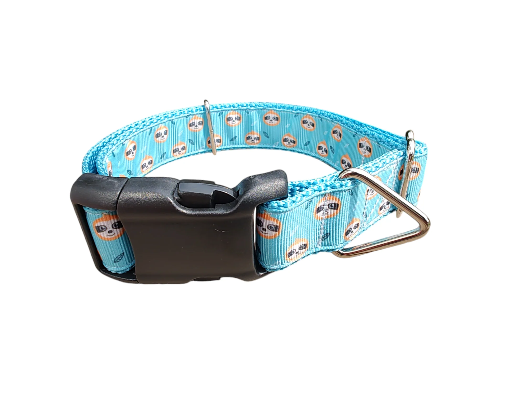 Blue Sloth Nylon Dog Collar - Image 2