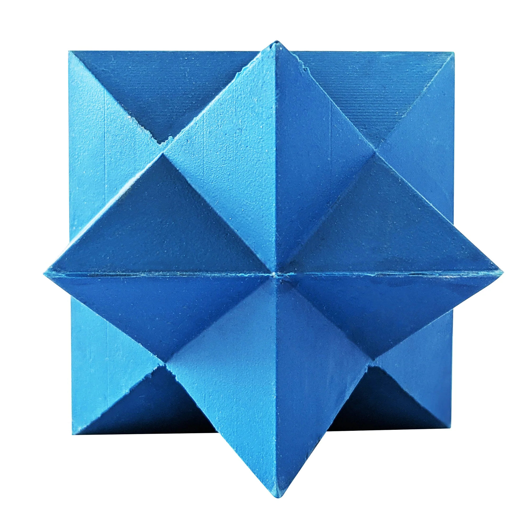 Blue Star-Shaped Natural Rubber Dog Chew Toy – Durable & Textured for Engaging Playtime - Image 2