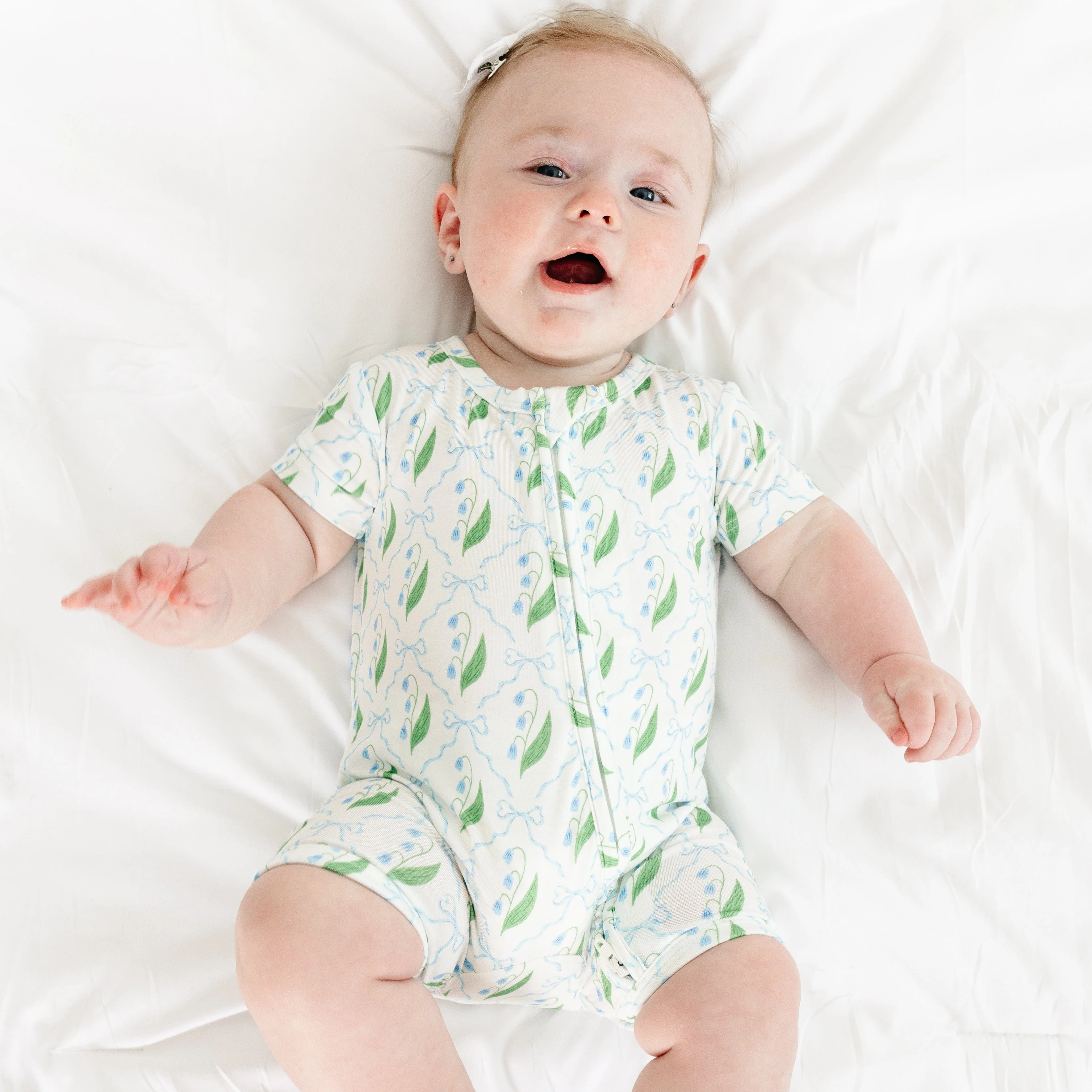 Bluebell Bows Short Sleeve & Shorts Bamboo Sleeper - Image 3