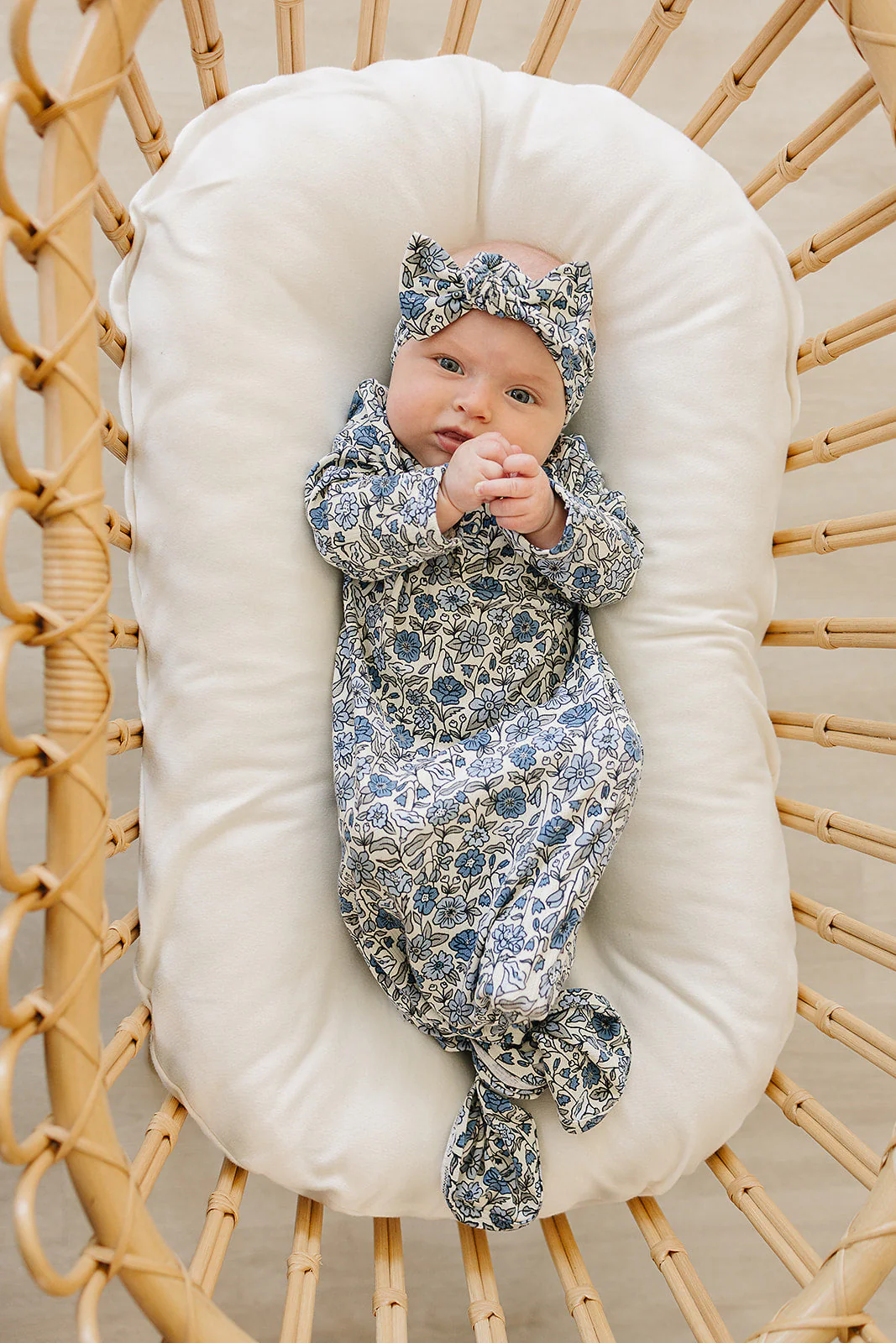 Bluebell Pointelle Bamboo Head Wrap - Image 3