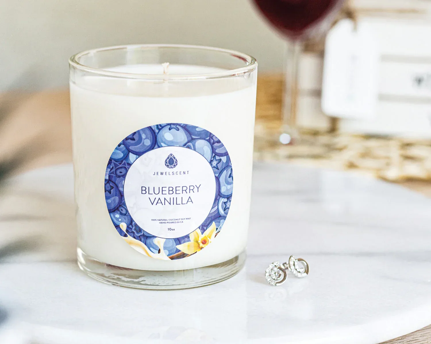 Blueberry Vanilla 10oz Signature Jewelry Candle - Image 2