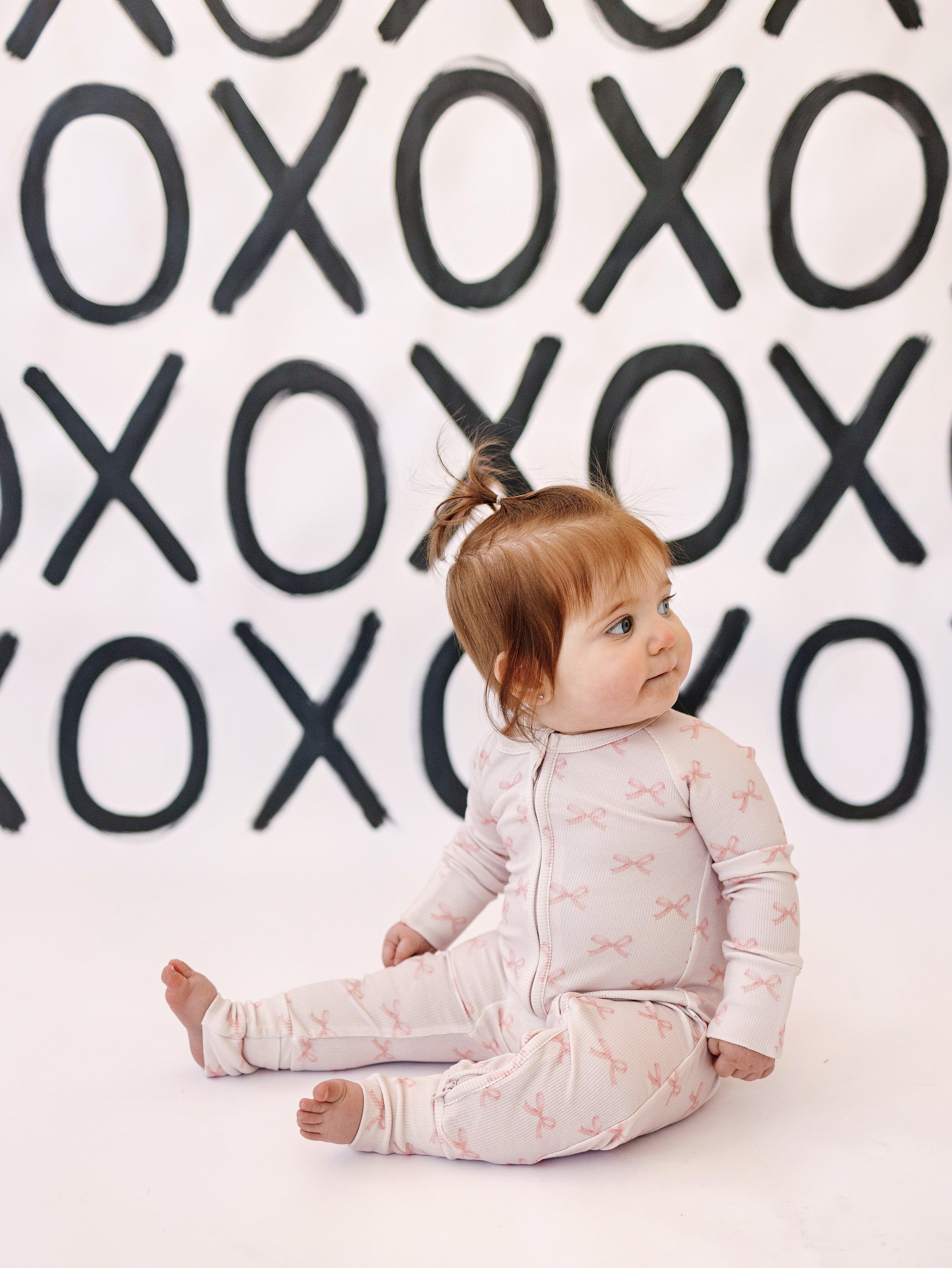 Blushing Bows Ribbed Bamboo Zippy Pajamas - Image 7