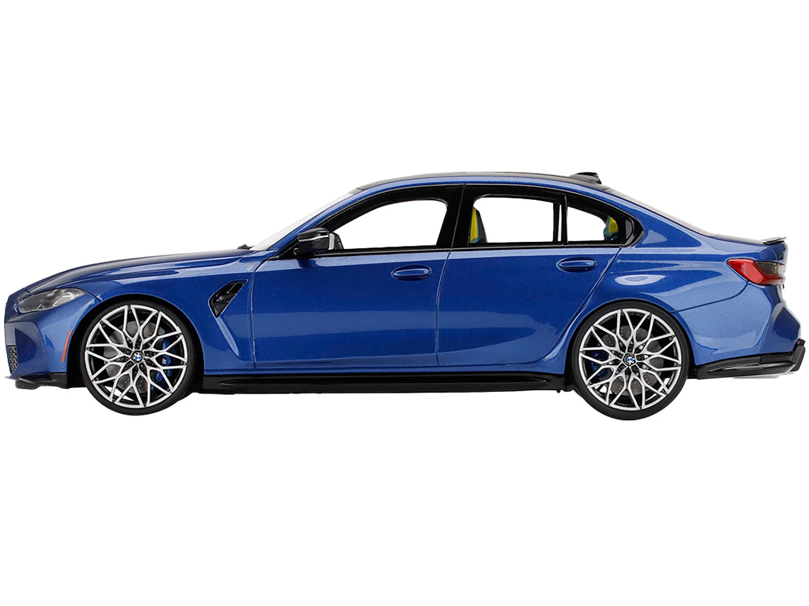 BMW M3 Competition (G80) Portimao Blue Metallic with Carbon Top 1/18 Model Car by Top Speed - Image 4