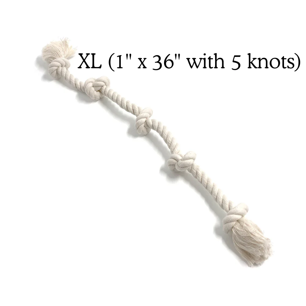 Boba & Vespa 100% Organic Cotton Rope Dog Toy - 5 Sizes - Image 9