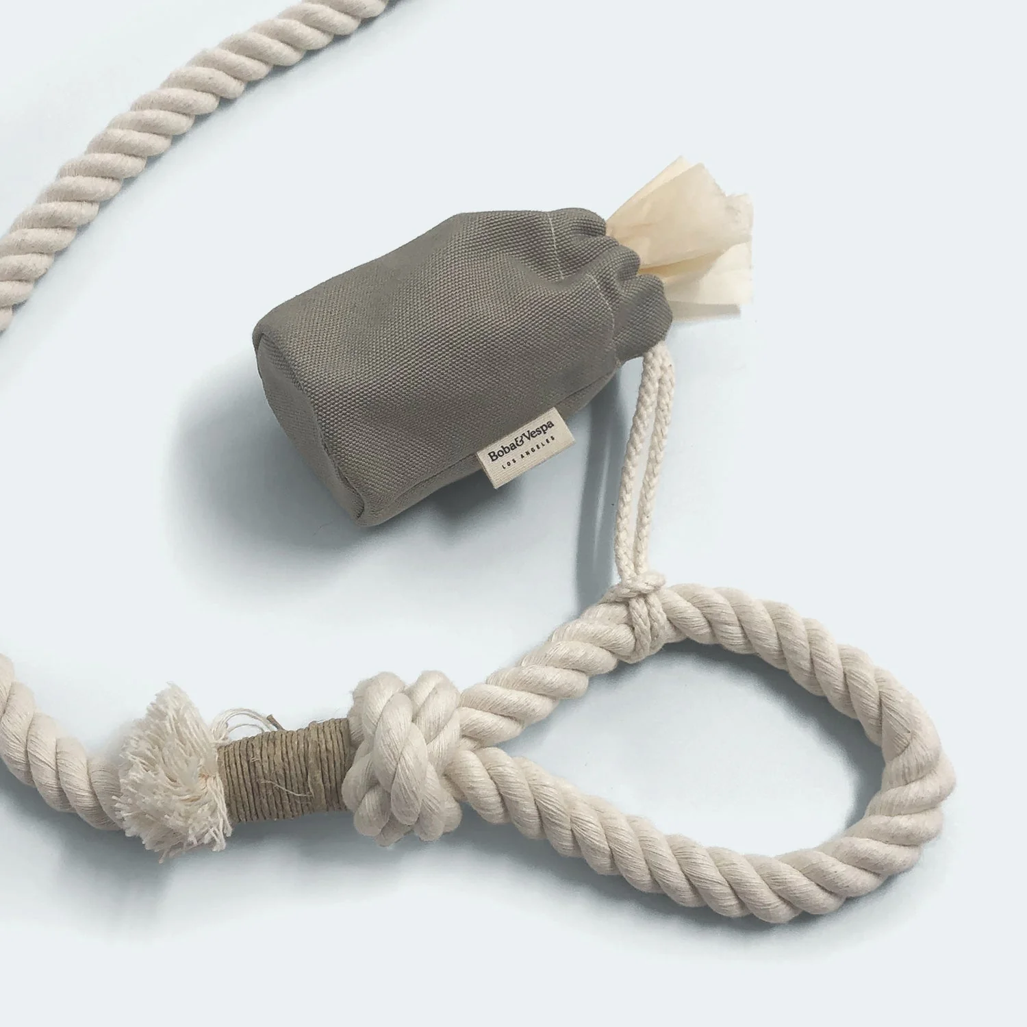 Boba & Vespa Cloth Dog Poop Bag Holder in Cotton Canvas - Image 4
