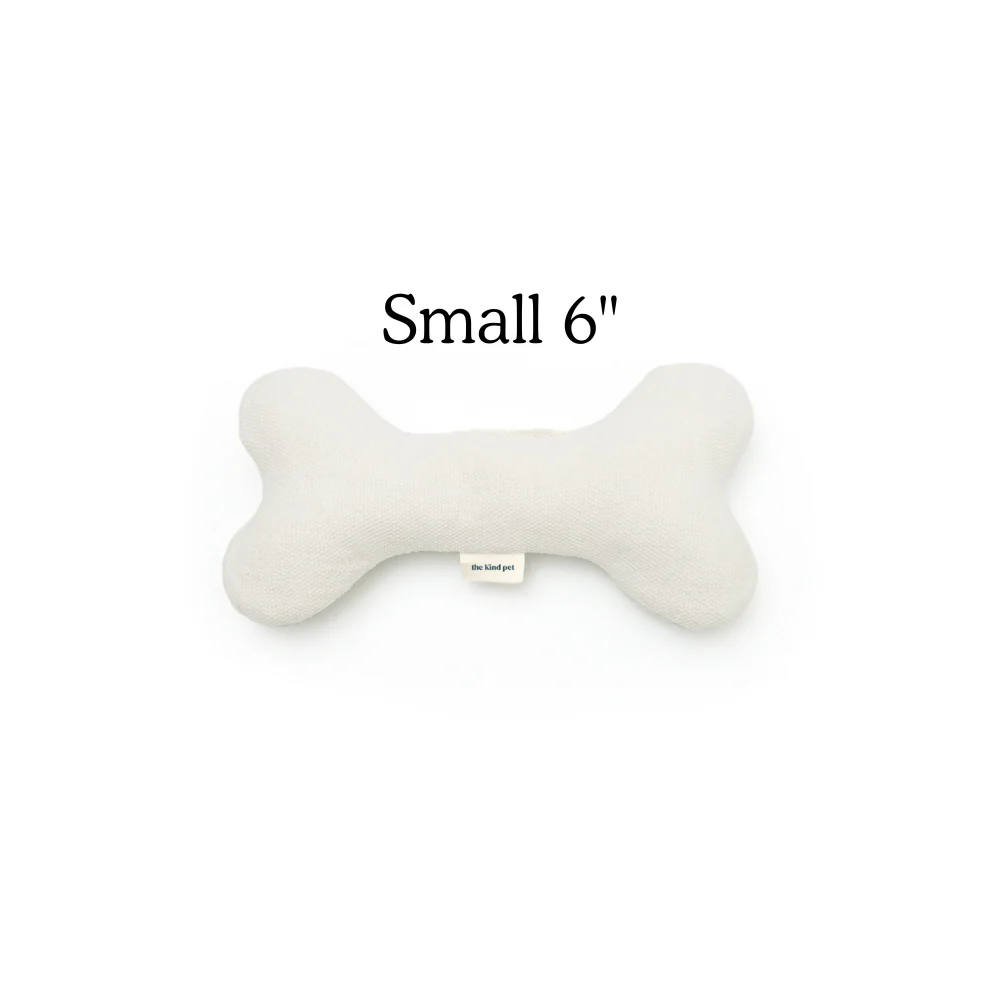 Boba & Vespa Plush Hemp Dog Bone Toy for Gentle Chewers | Soft & Squeaker Free - Image 5