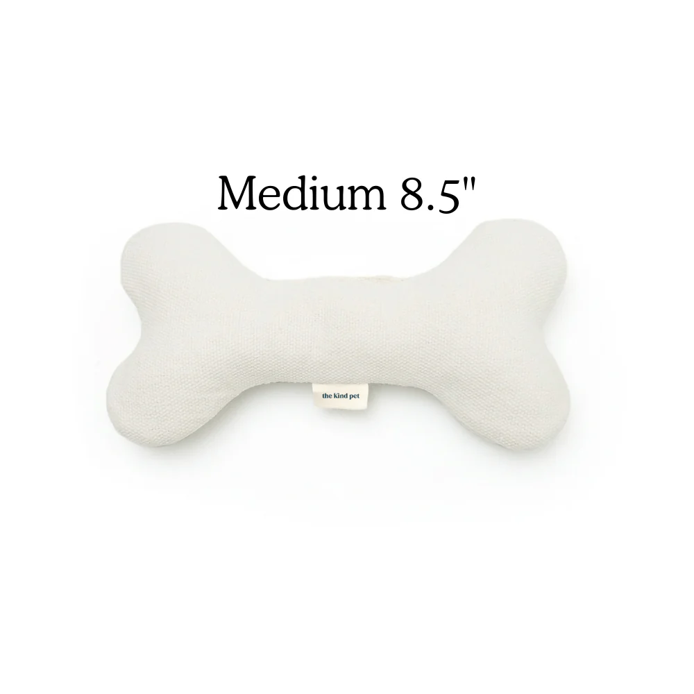 Boba & Vespa Plush Hemp Dog Bone Toy for Gentle Chewers | Soft & Squeaker Free - Image 6