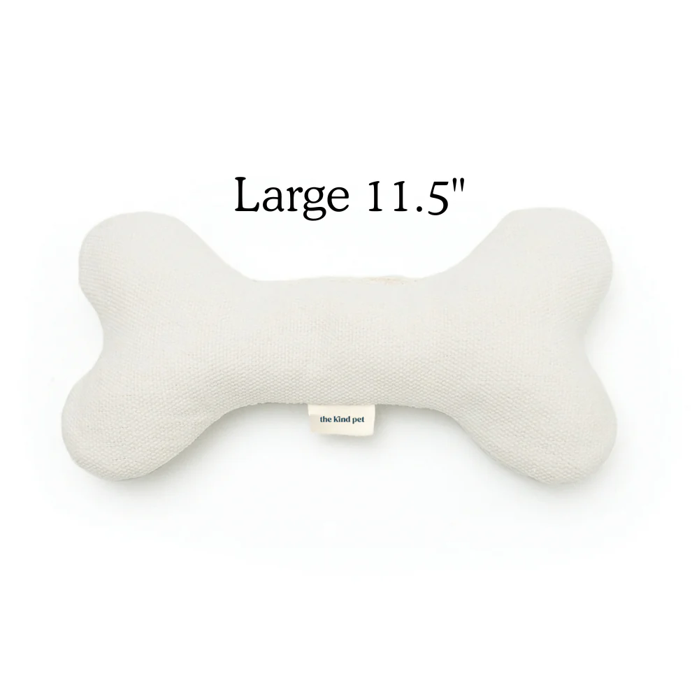 Boba & Vespa Plush Hemp Dog Bone Toy for Gentle Chewers | Soft & Squeaker Free - Image 7