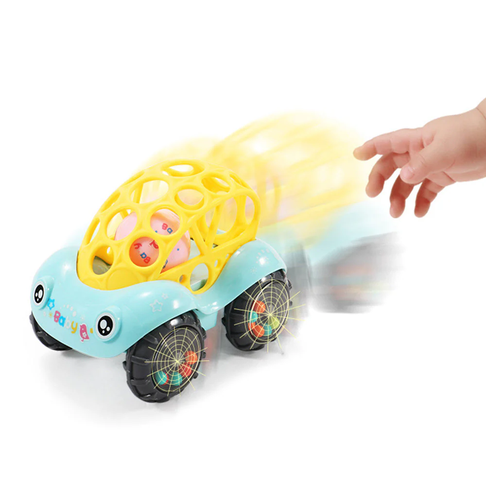 Bobo Car Baby Bell Grip Soft Toy Baby Teether Hand Catch Ball - Image 2