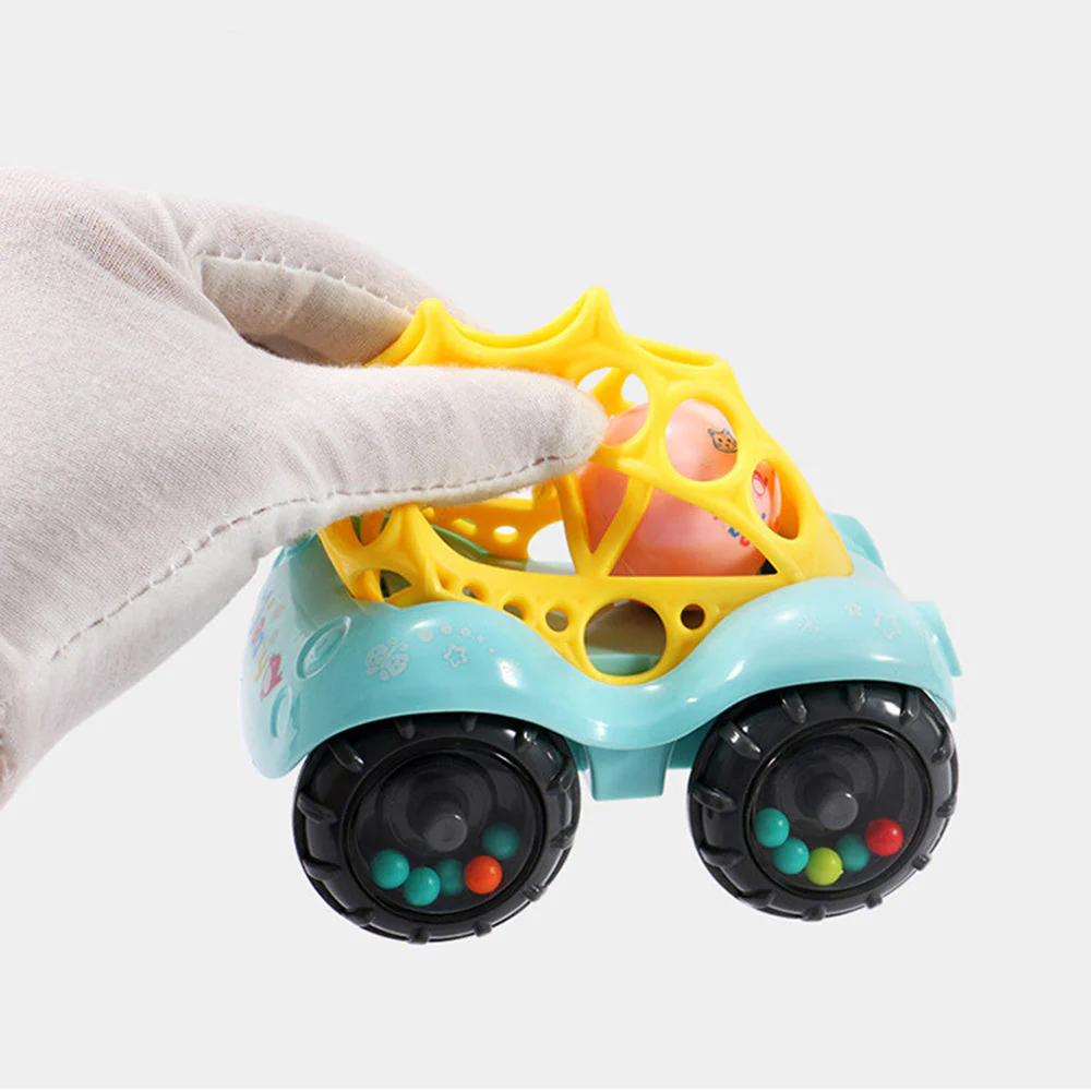 Bobo Car Baby Bell Grip Soft Toy Baby Teether Hand Catch Ball - Image 3