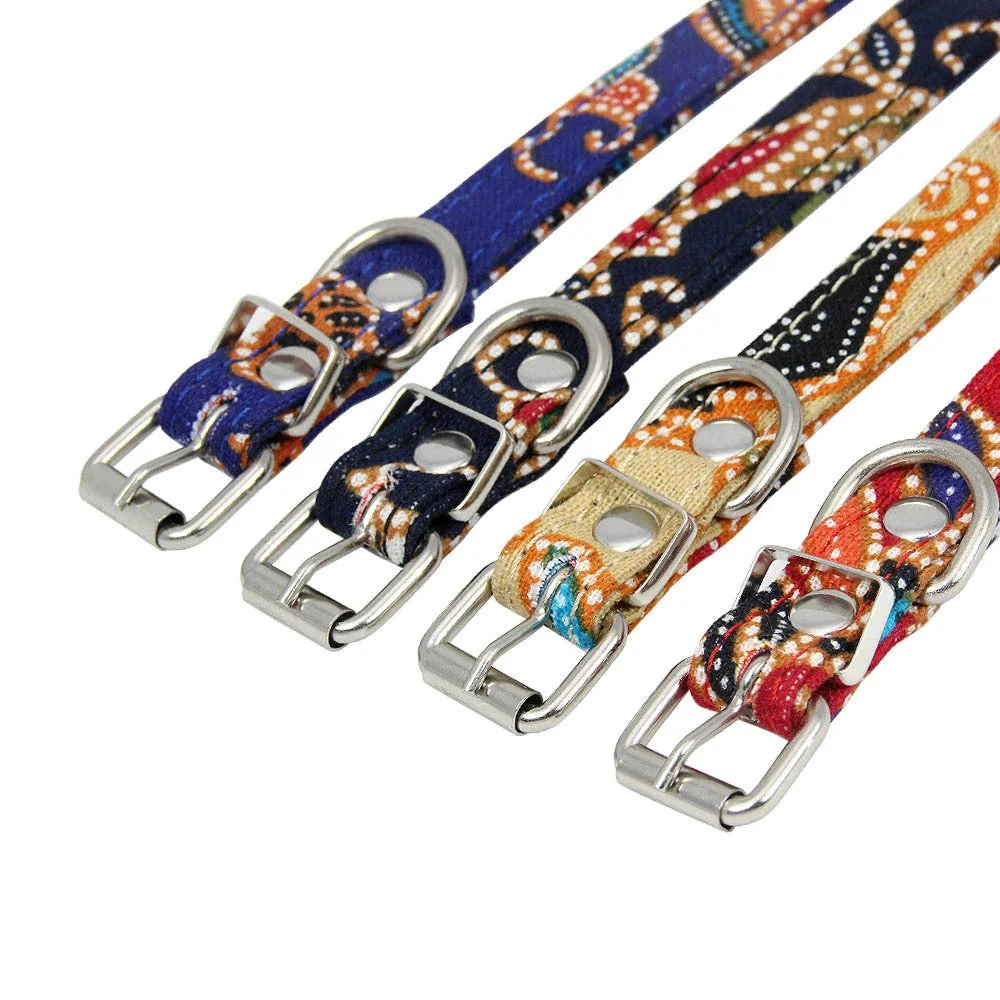 Bohemia Pattern Dog Leash & Collar – Durable Fabric Pet Walking Accessory - Image 3