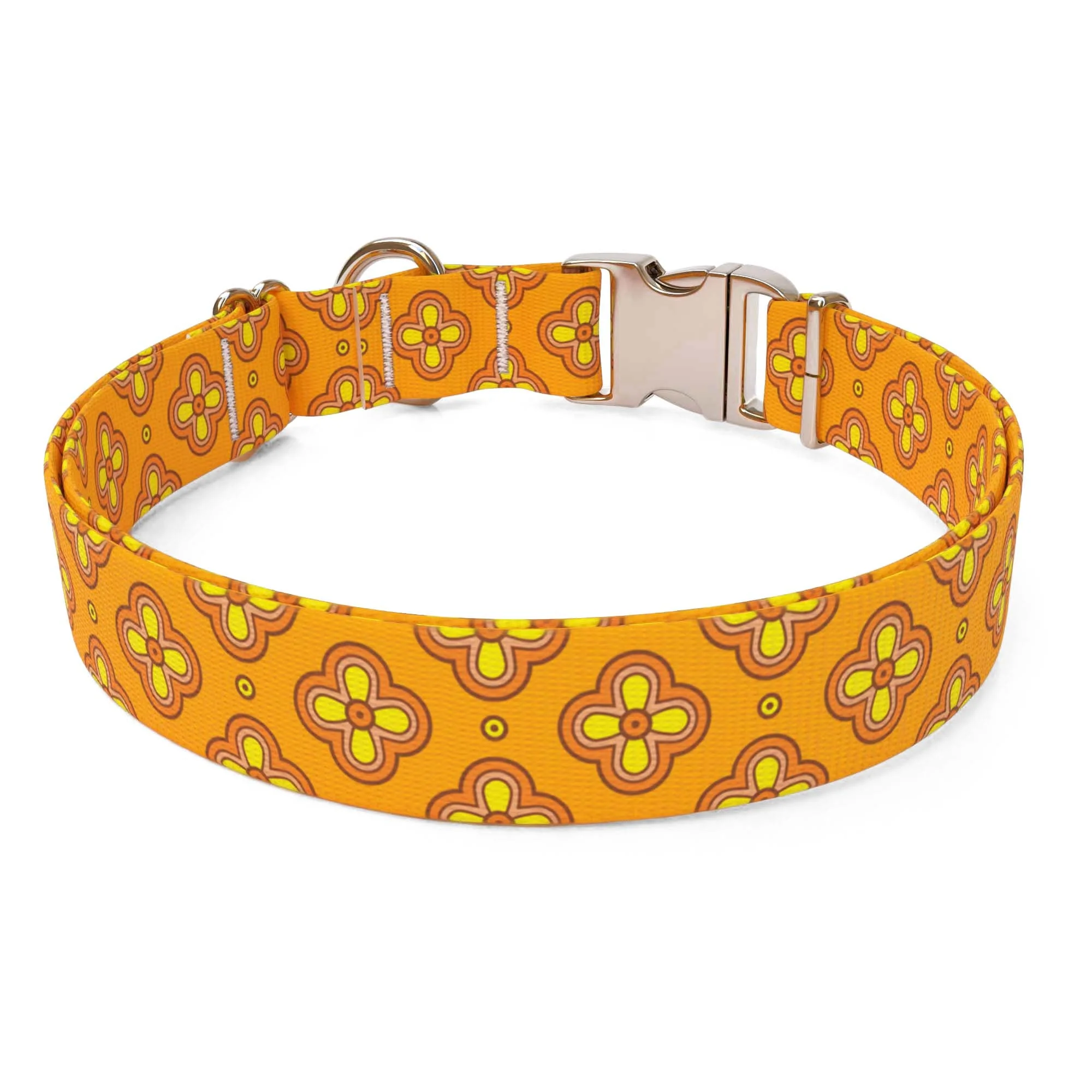 Boho Cleo Orange Dog Collar - Image 2