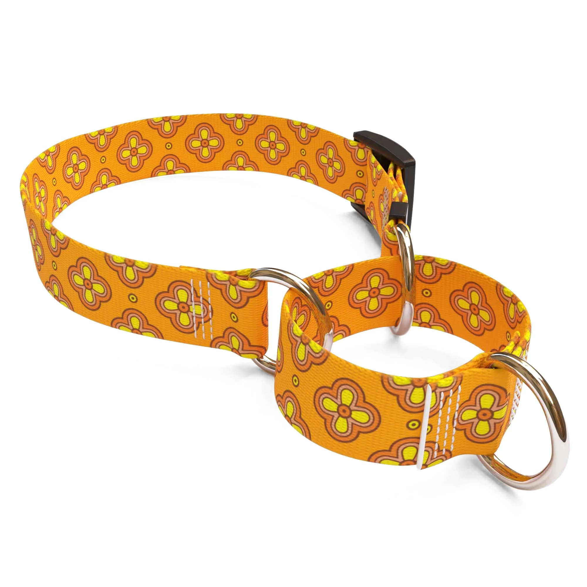 Boho Cleo Orange Dog Collar - Image 3