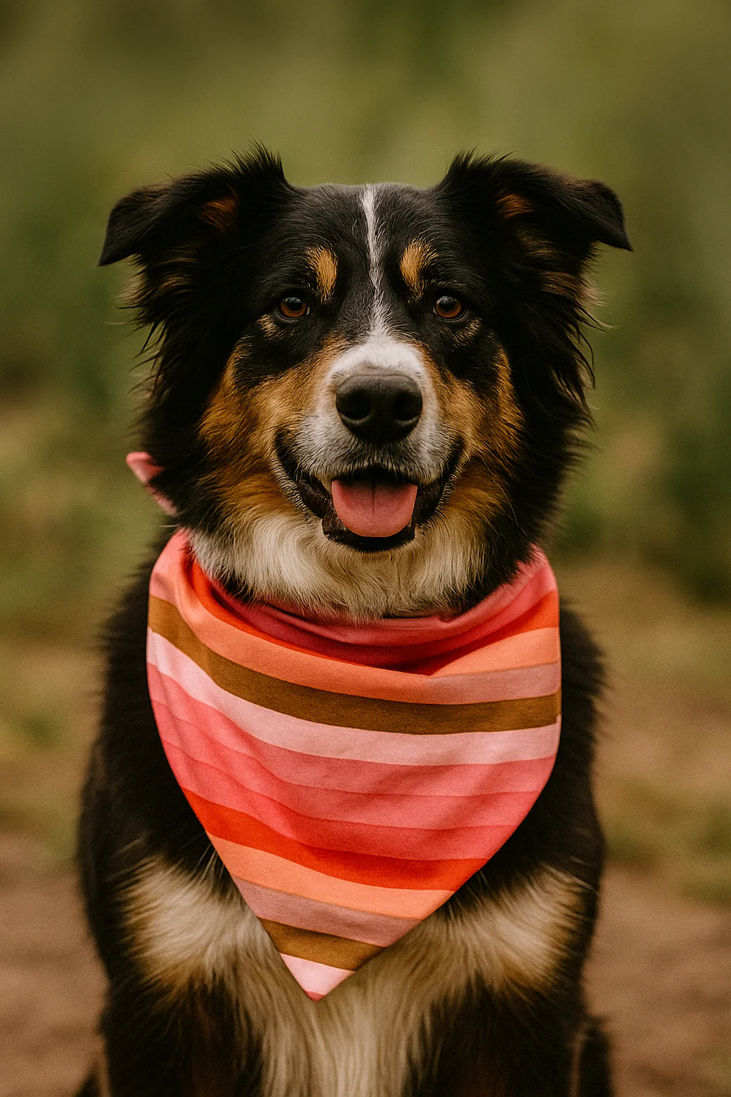 Boho Stripes Dog Bandana - Image 2