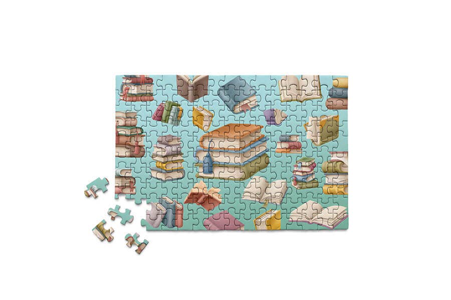 Book Collage Mini Puzzle | MicroPuzzles - Image 2