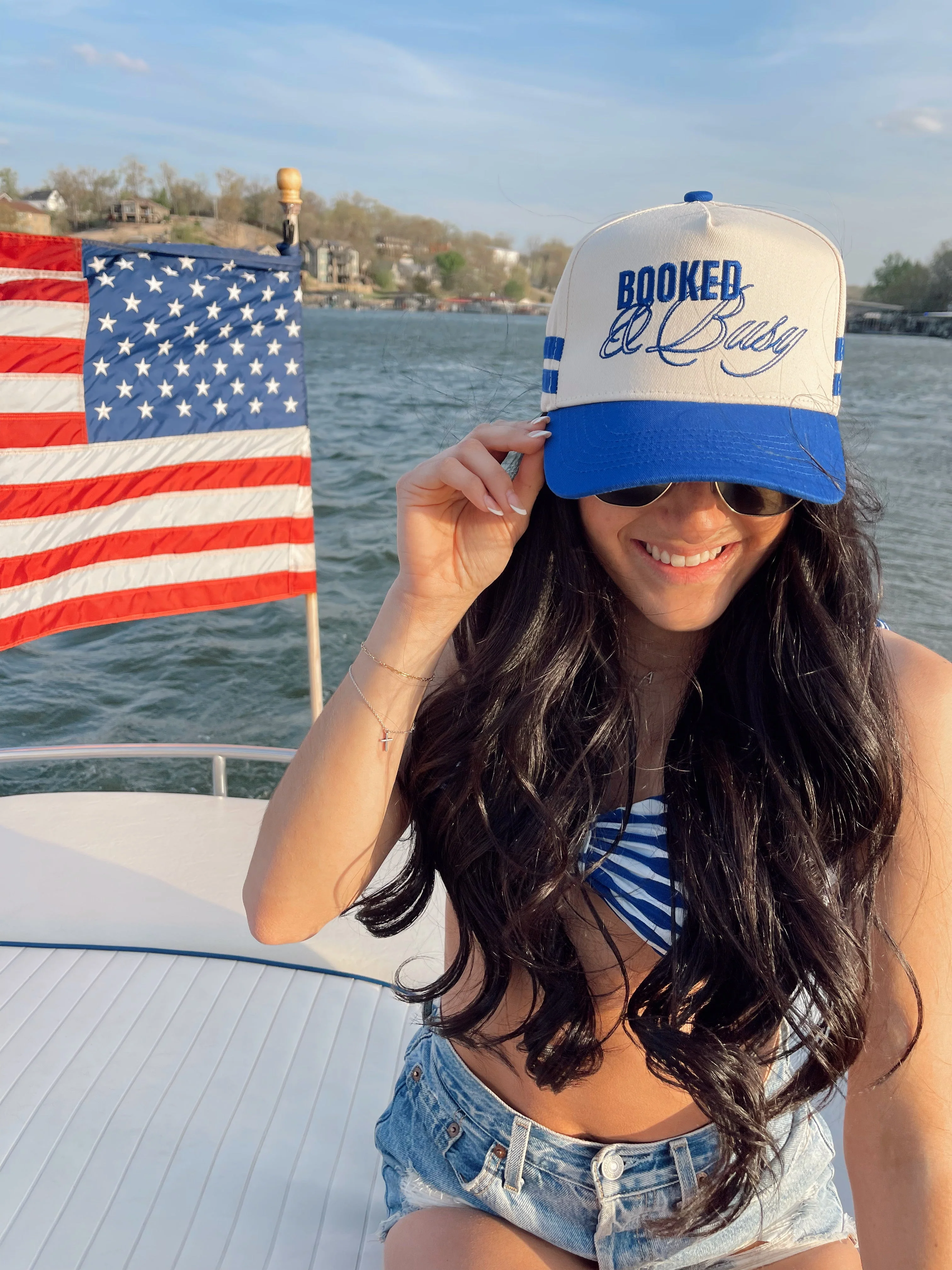 Booked and Busy - Royal Blue Vintage Trucker Hat - Image 5