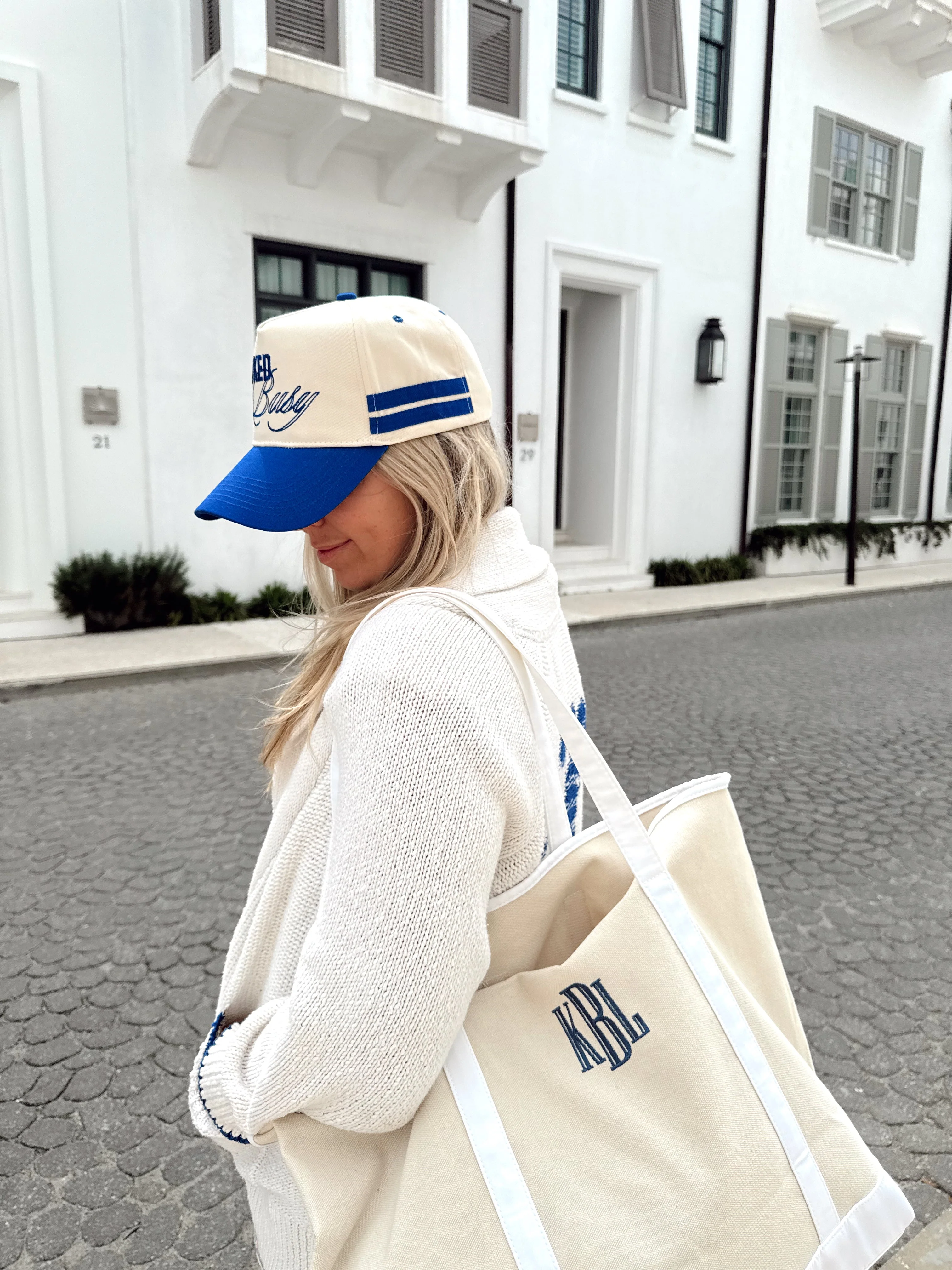Booked and Busy - Royal Blue Vintage Trucker Hat - Image 6