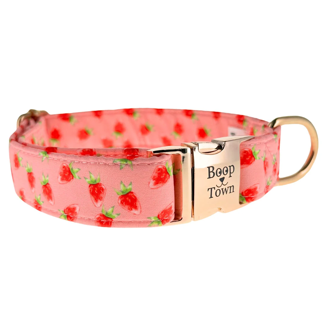Boop Town Durable Soft Cotton Dog Collar With Nylon Core Quick Release Metal Buckle Adjustable for Girls Boys Small Medium Large Comfortable Pet Products Reduces Hair Matting Gold Tone Zinc Alloy Hardware - Image 10