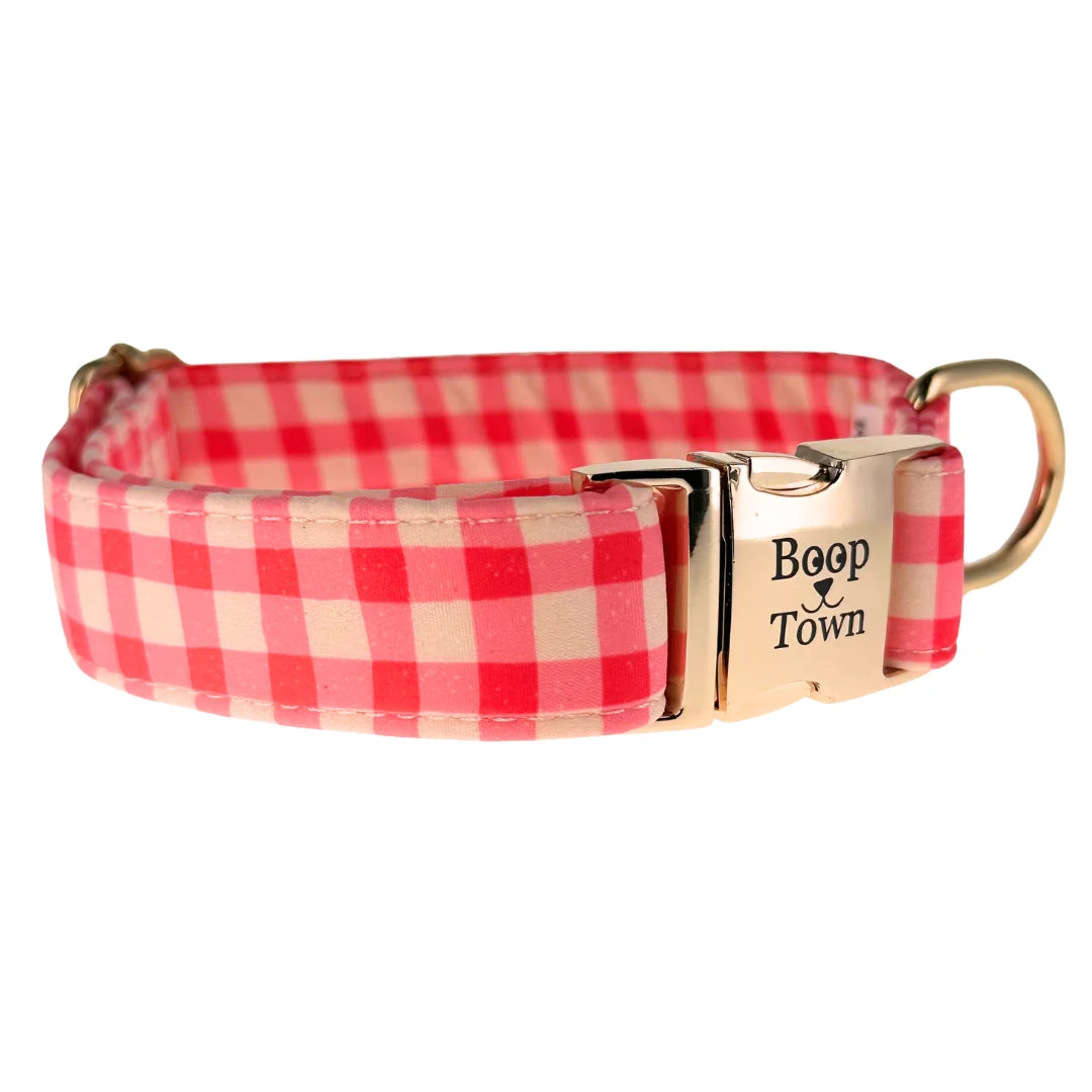 Boop Town Durable Soft Cotton Dog Collar With Nylon Core Quick Release Metal Buckle Adjustable for Girls Boys Small Medium Large Comfortable Pet Products Reduces Hair Matting Gold Tone Zinc Alloy Hardware - Image 16