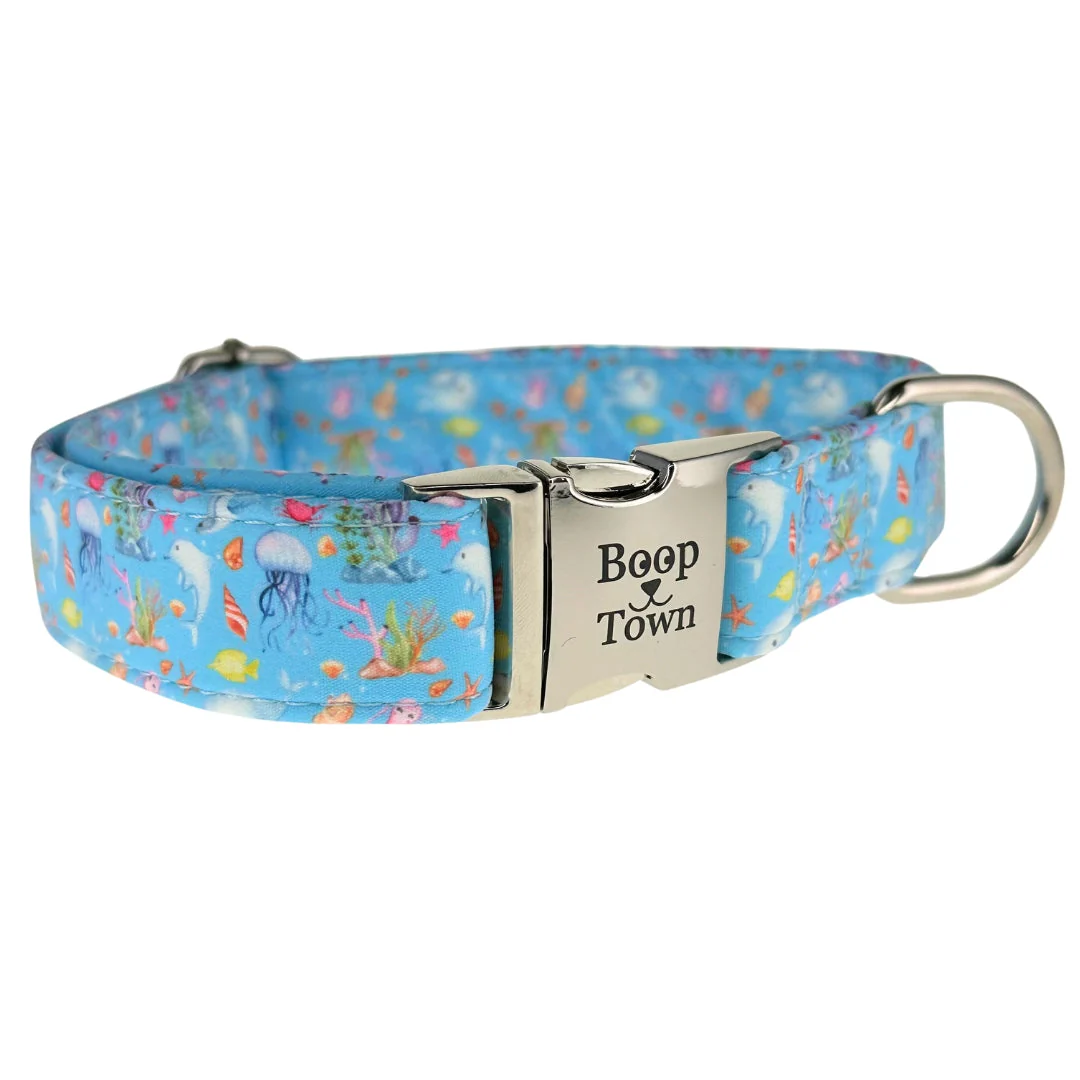 Boop Town Durable Soft Cotton Dog Collar With Nylon Core Quick Release Metal Buckle Adjustable for Girls Boys Small Medium Large Comfortable Pet Products Reduces Hair Matting Gold Tone Zinc Alloy Hardware - Image 20