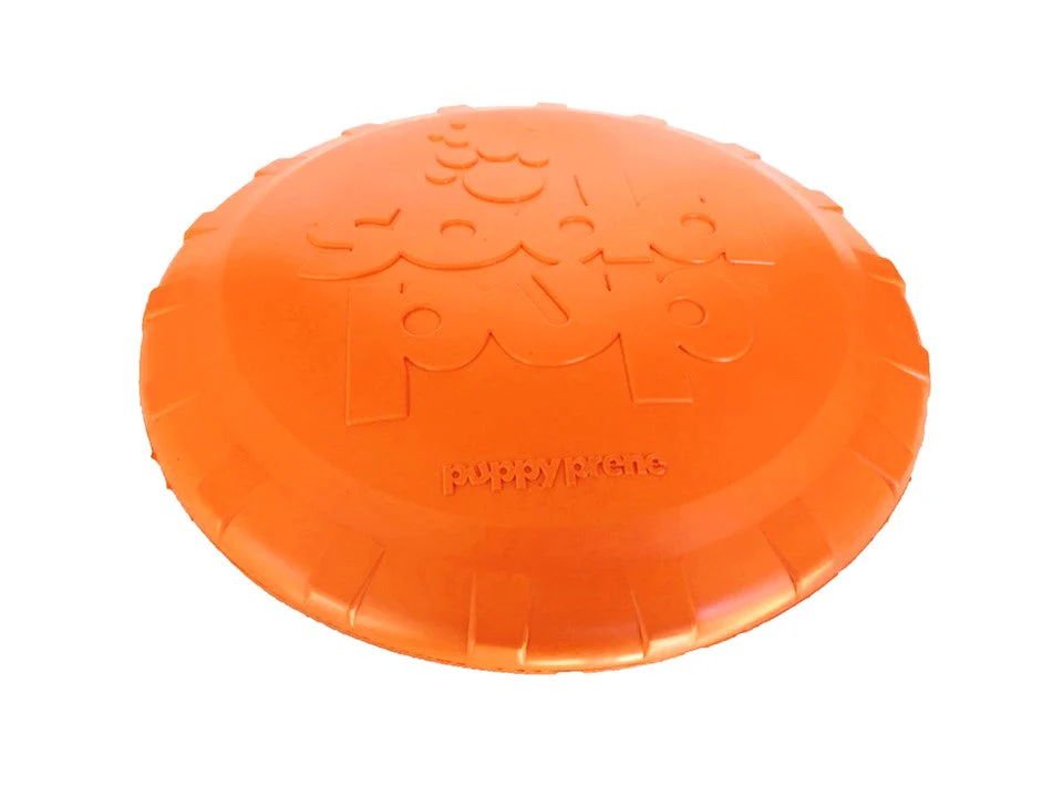 Bottle Top Flyer Rubber Frisbee for Dogs | Orange | Vet Approved | USA Made - Image 7