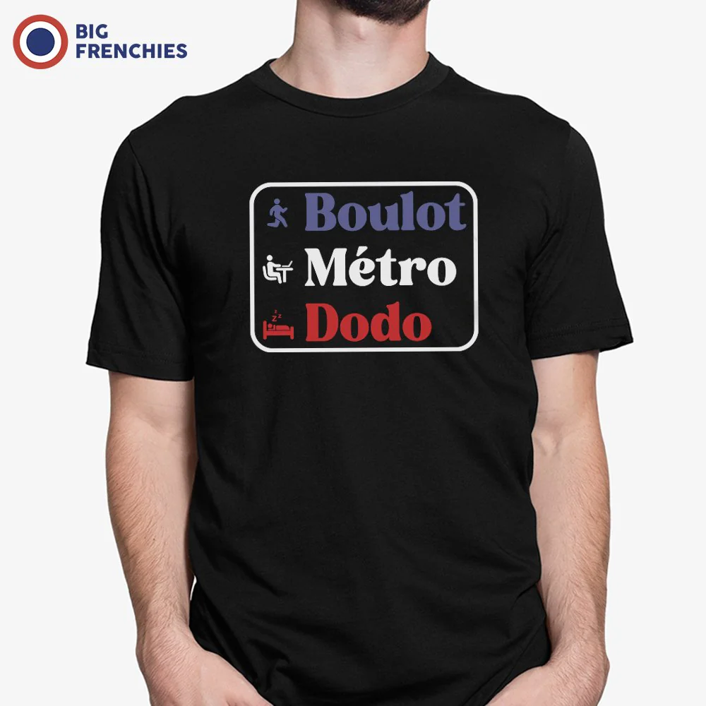 Boulot, Métro, Dodo Men's Organic Cotton Tee - Image 3